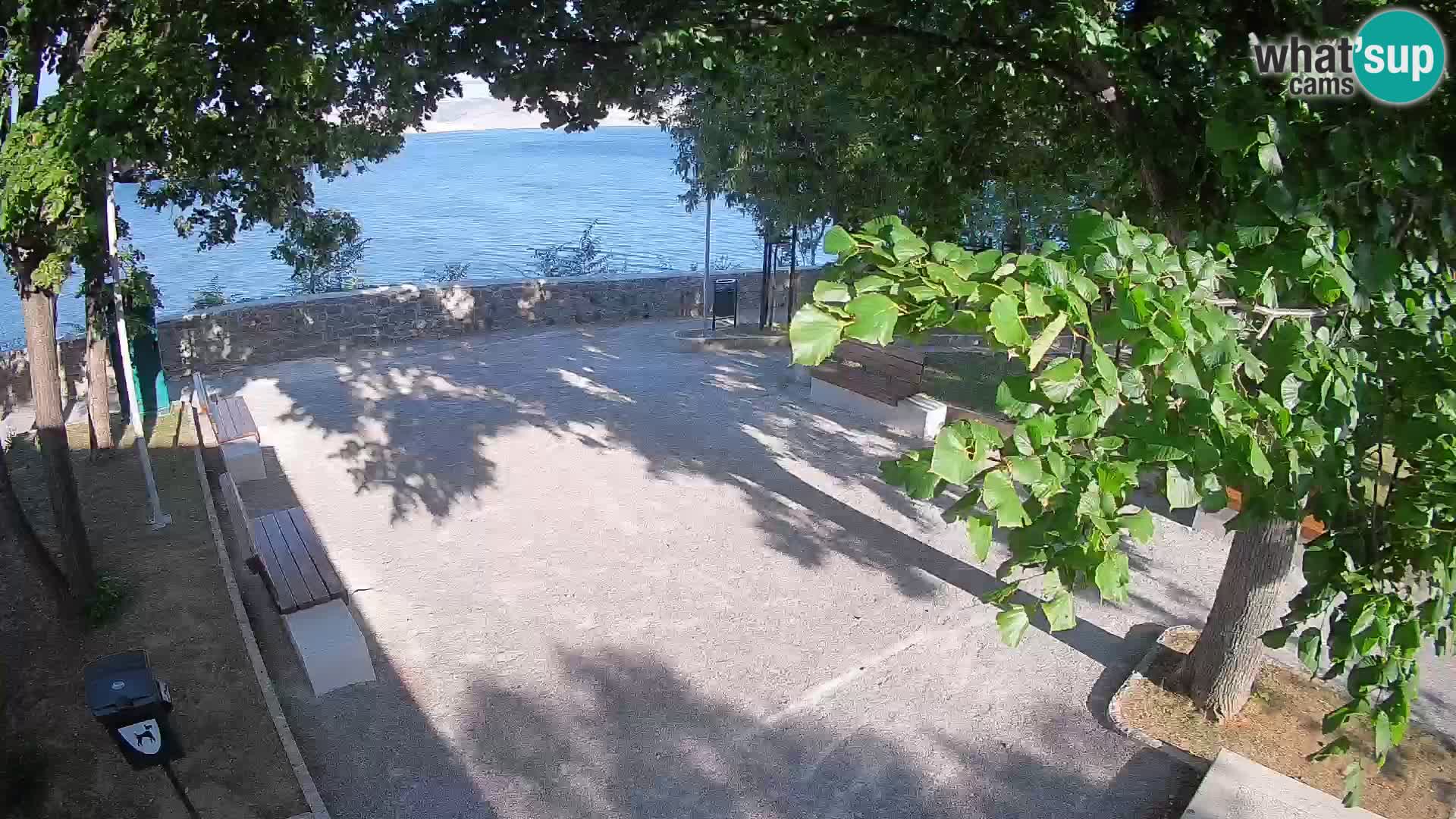 Senj Live Cam – Writers’ Park and the Velebit Channel