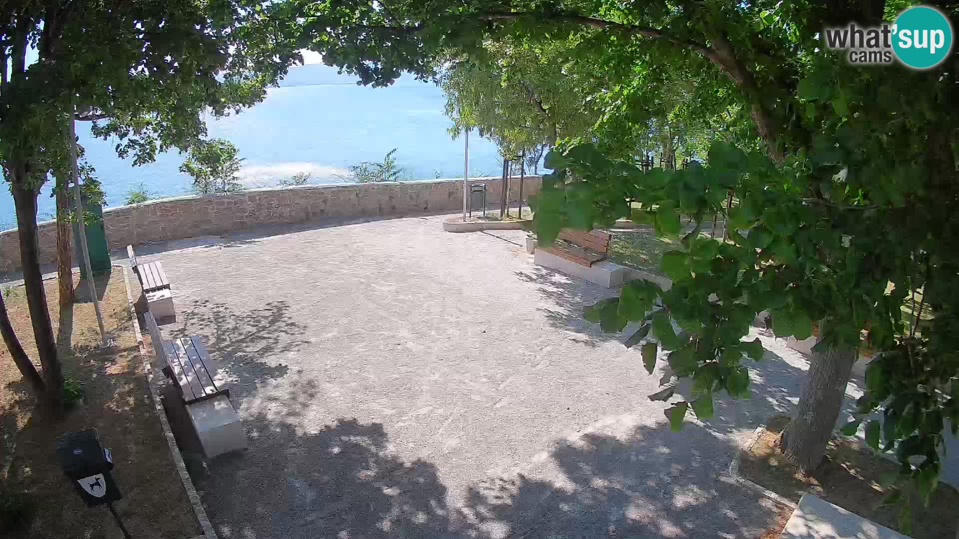 Senj Live Cam – Writers’ Park and the Velebit Channel