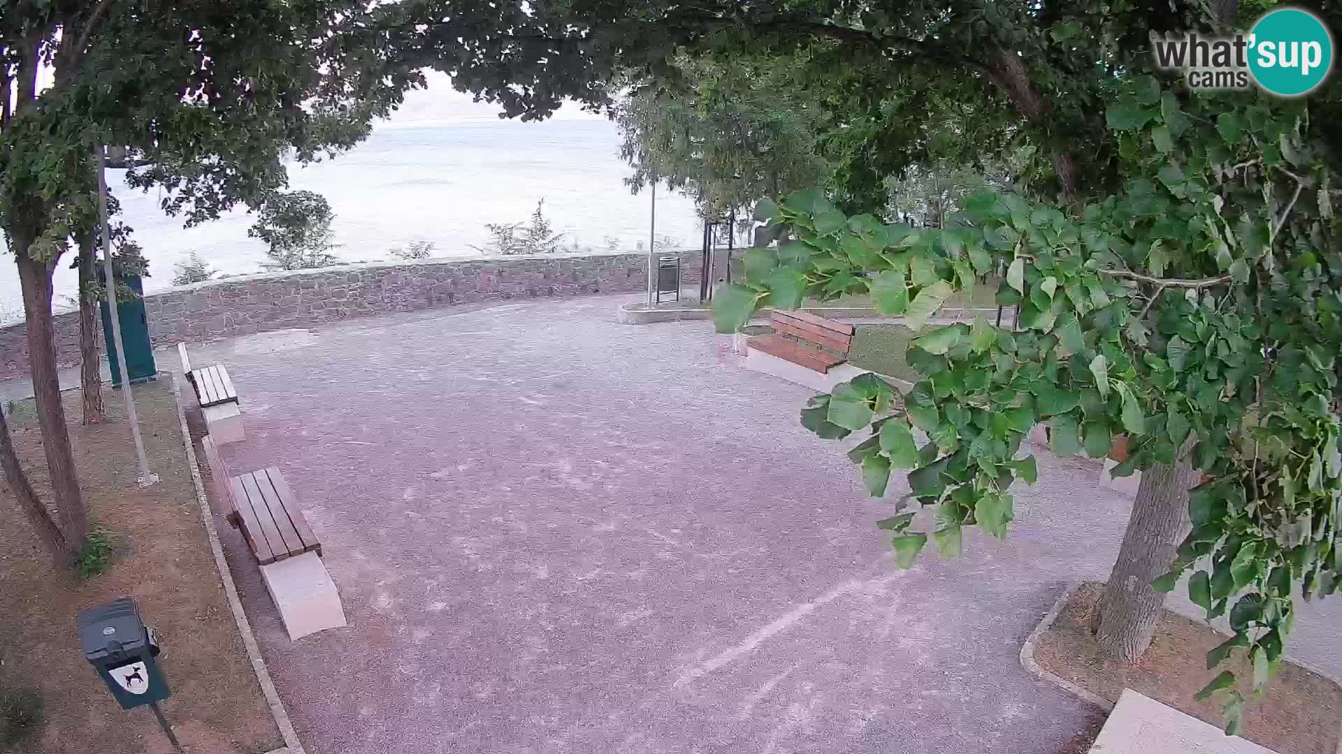 Senj Live Cam – Writers’ Park and the Velebit Channel