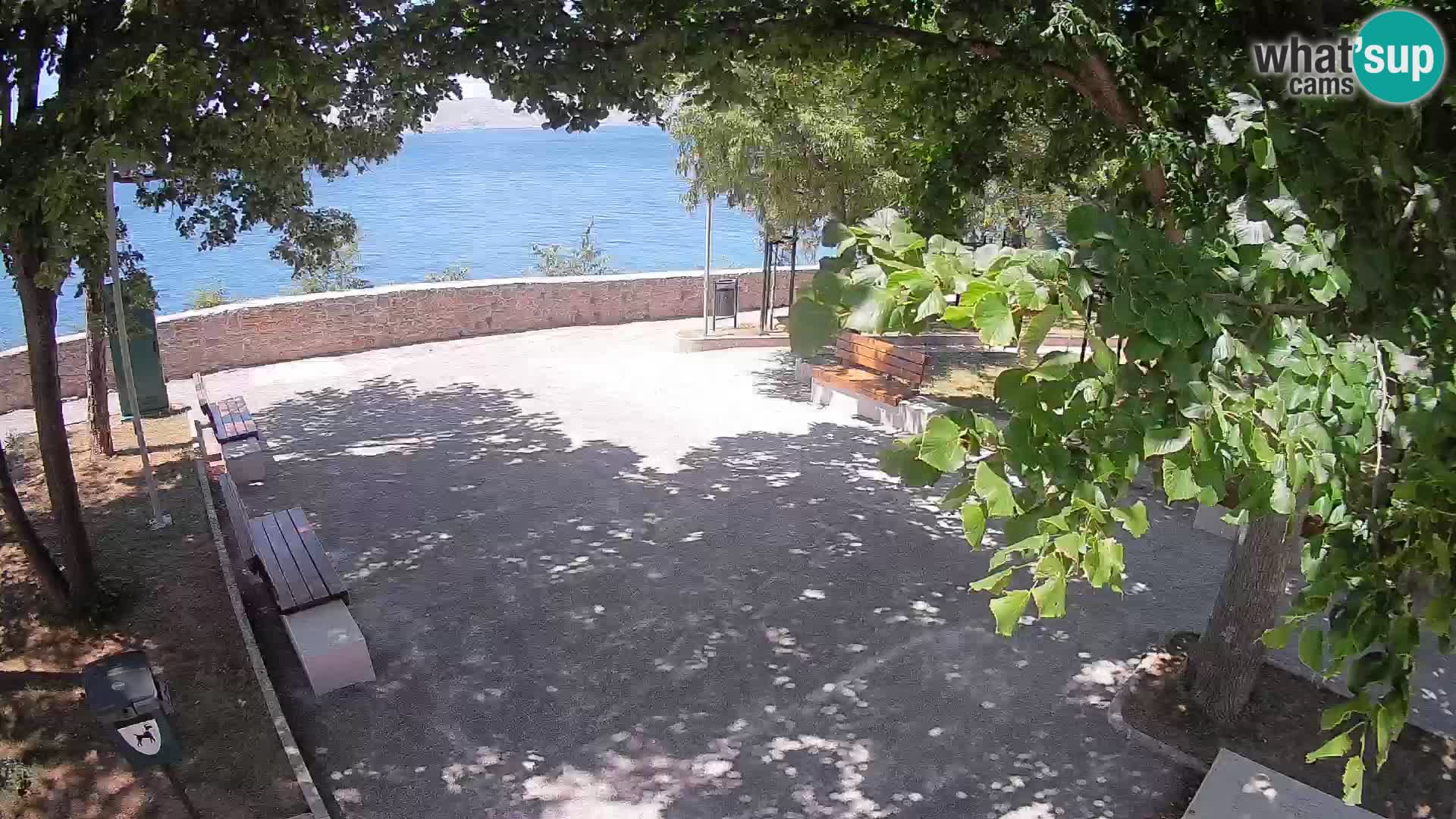 Senj Live Cam – Writers’ Park and the Velebit Channel