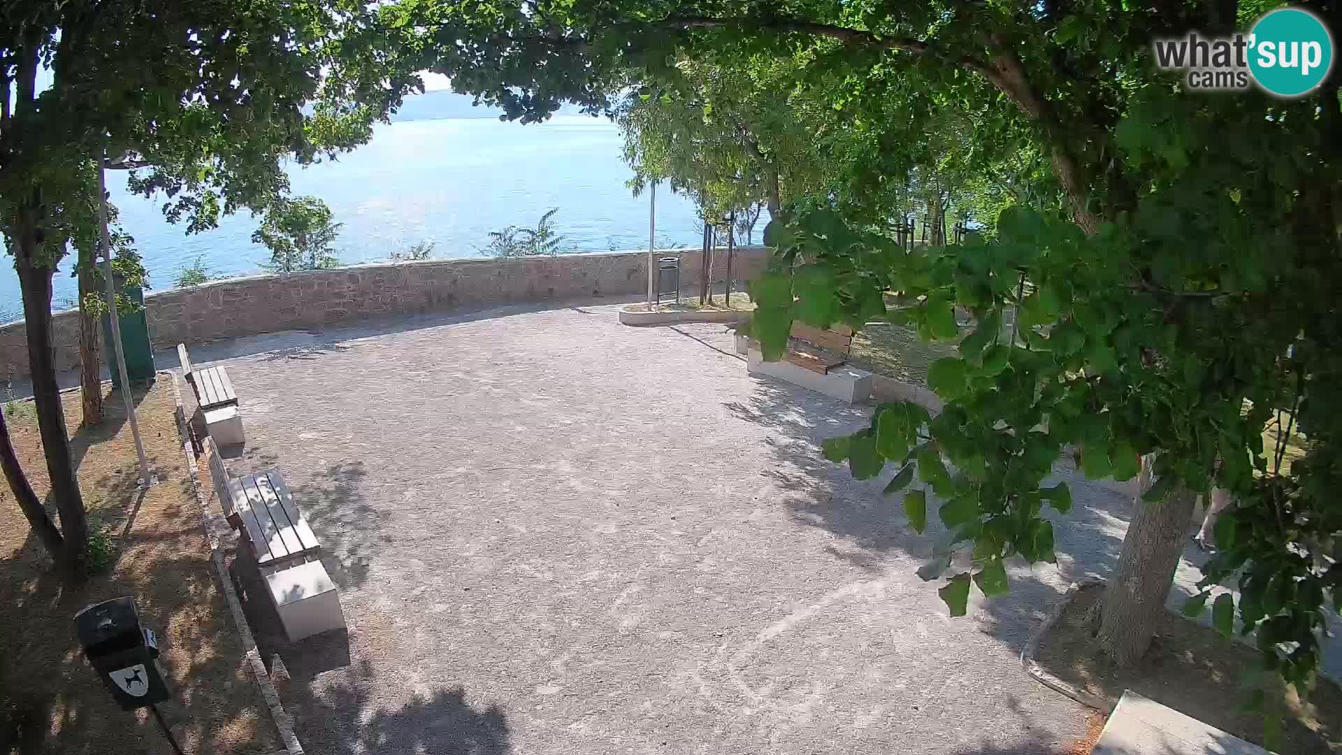 Senj Live Webcam – Schriftstellerpark und Velebit-Kanal
