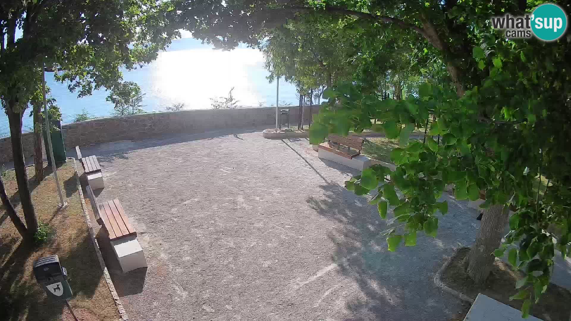 Senj Live Webcam – Schriftstellerpark und Velebit-Kanal