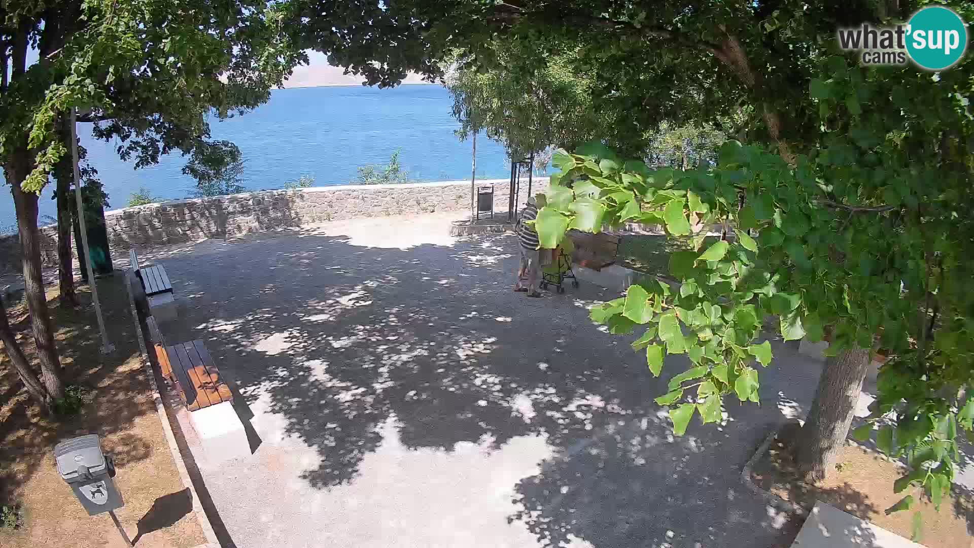Senj Live Cam – Writers’ Park and the Velebit Channel