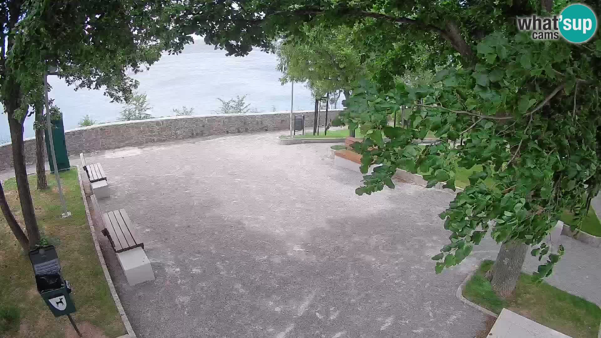 Senj Live Cam – Writers’ Park and the Velebit Channel