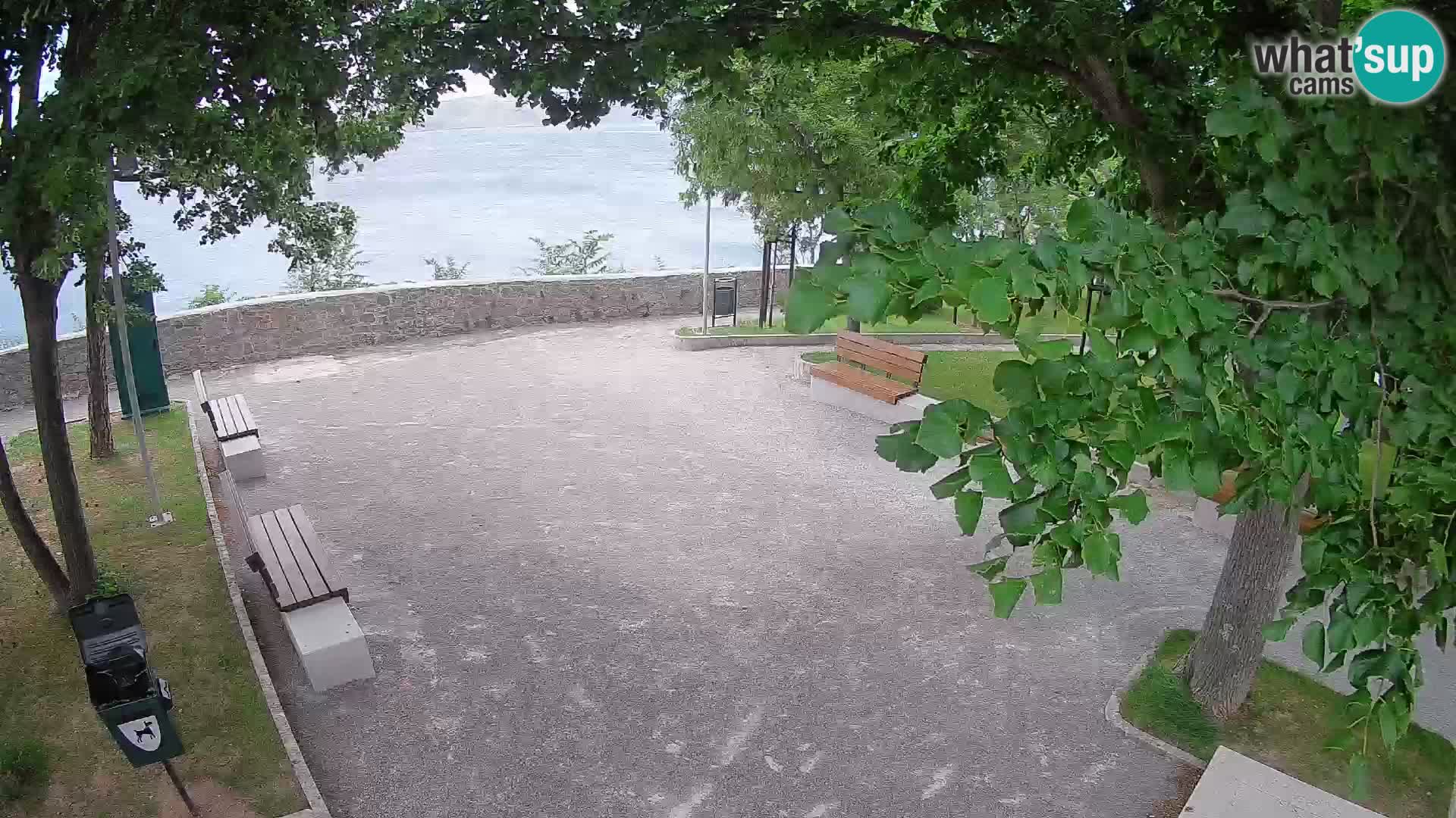 Senj Live Webcam – Schriftstellerpark und Velebit-Kanal