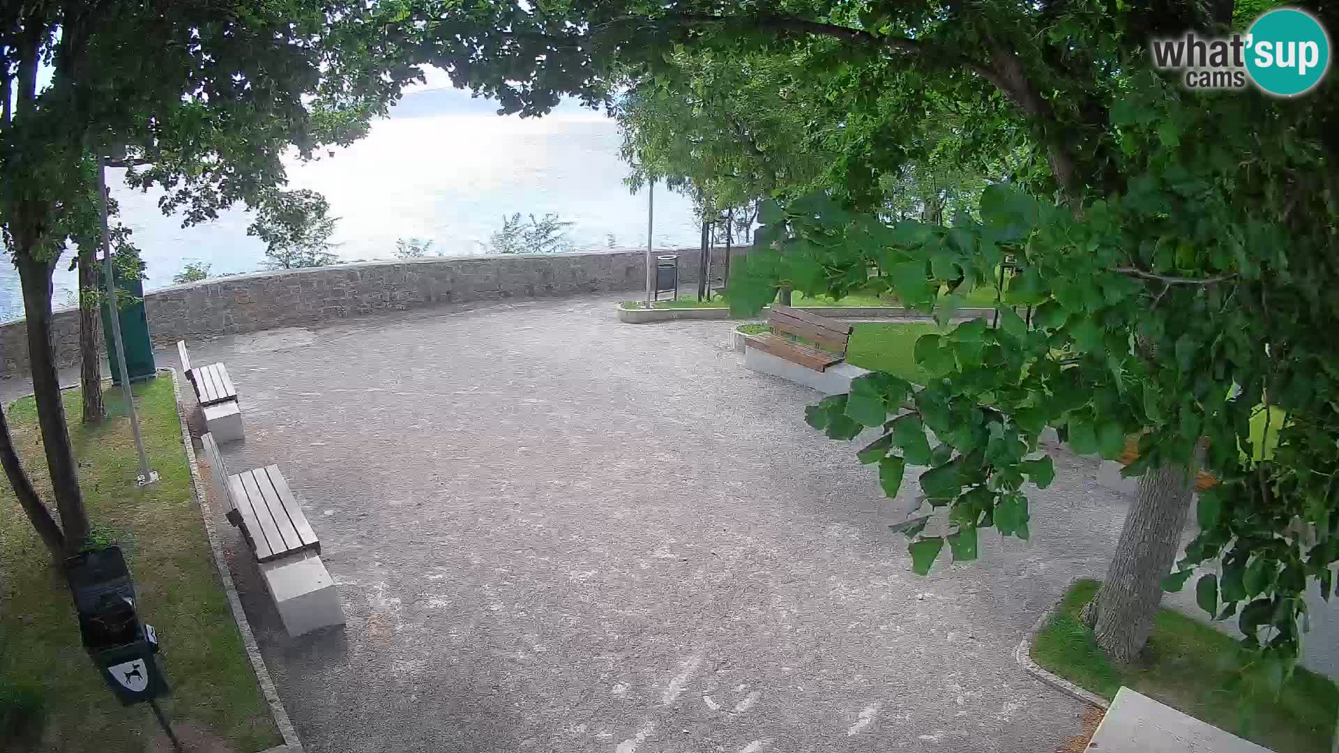 Senj Live Webcam – Schriftstellerpark und Velebit-Kanal