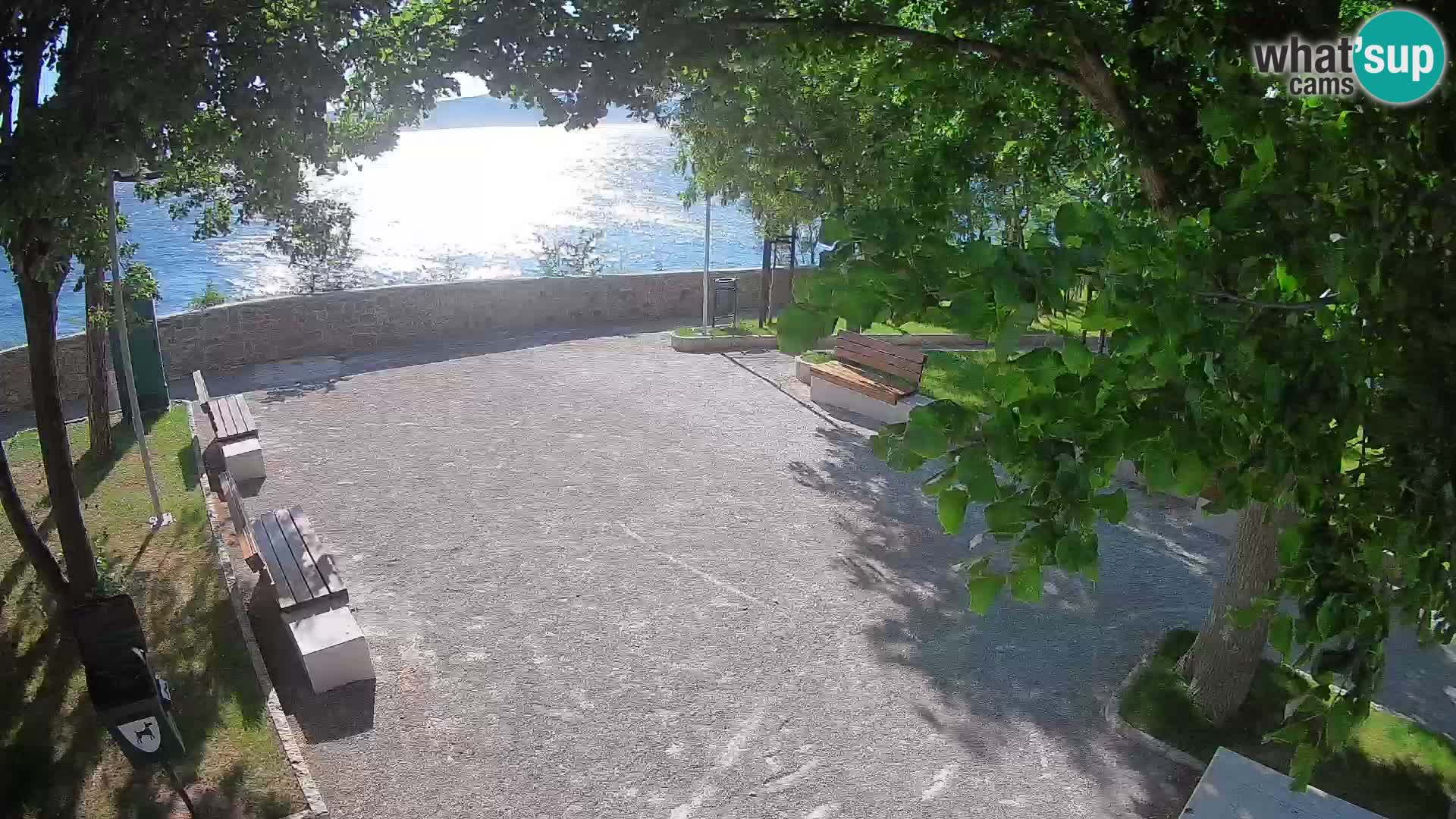 Senj Live Webcam – Schriftstellerpark und Velebit-Kanal