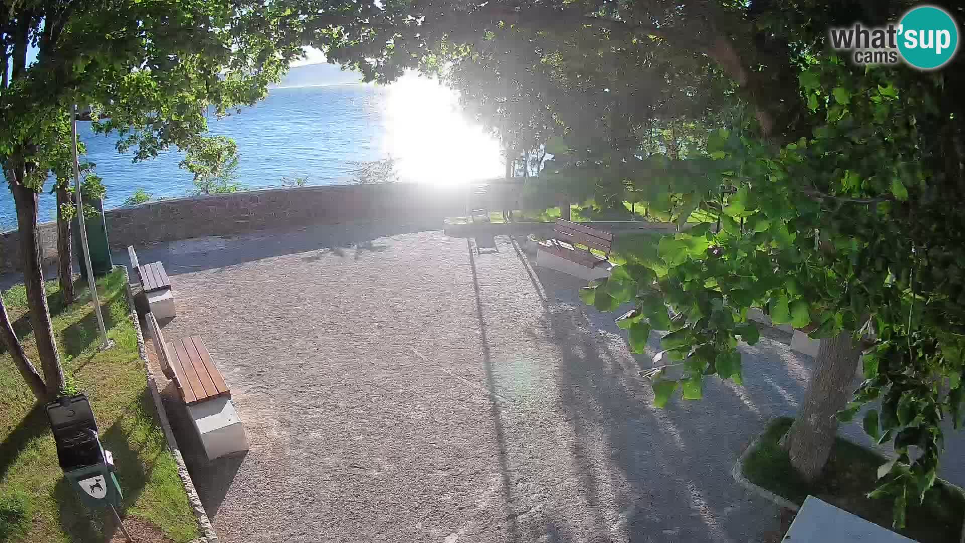 Senj Live Webcam – Schriftstellerpark und Velebit-Kanal