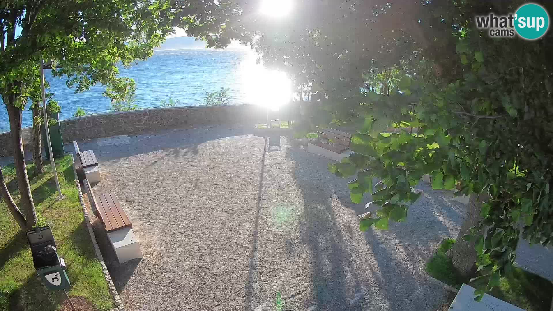 Senj Live Webcam – Schriftstellerpark und Velebit-Kanal