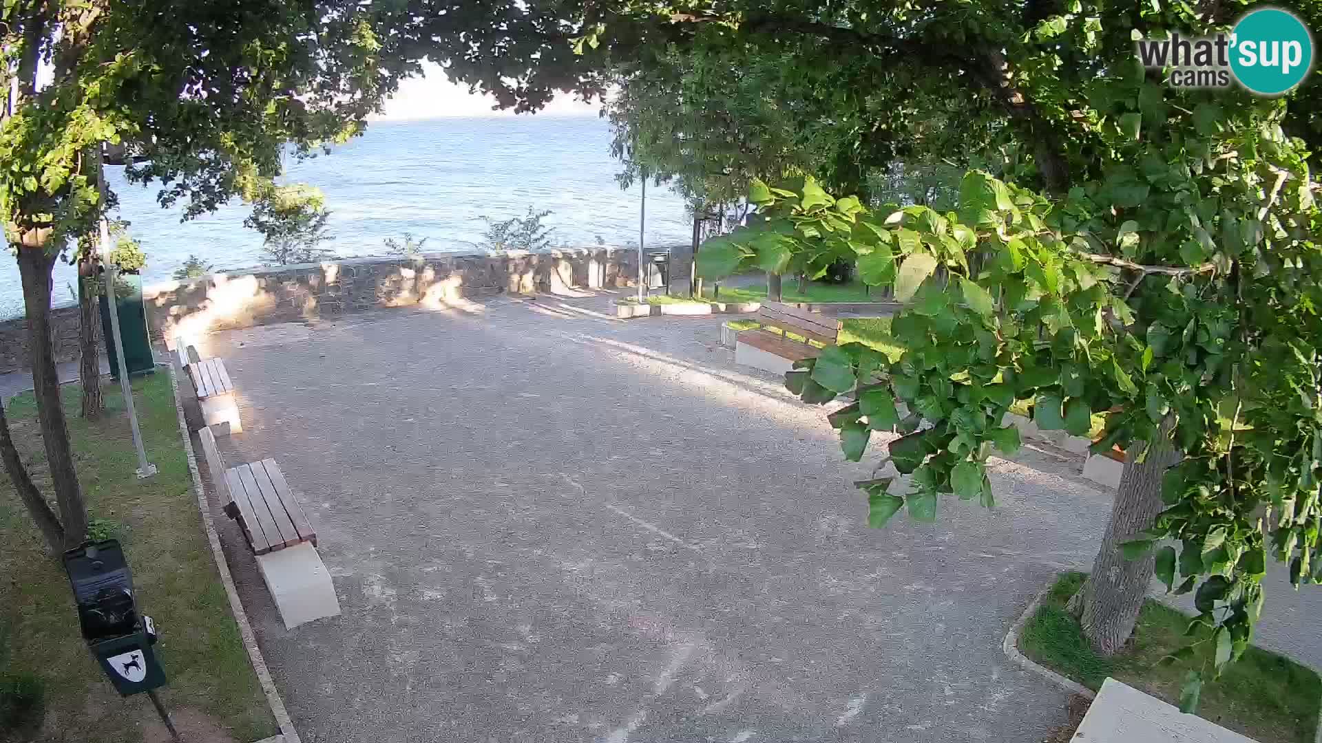 Senj Live Webcam – Schriftstellerpark und Velebit-Kanal