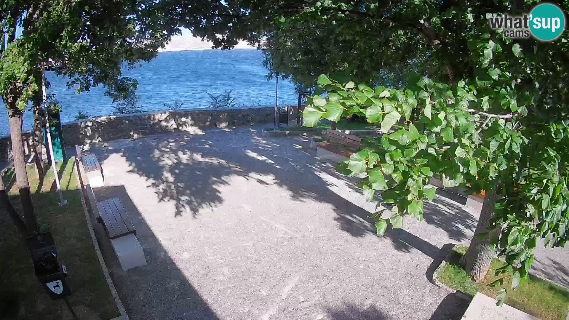 Senj Live Webcam – Schriftstellerpark und Velebit-Kanal