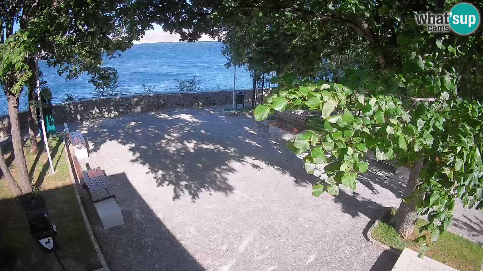Senj Live Webcam – Schriftstellerpark und Velebit-Kanal