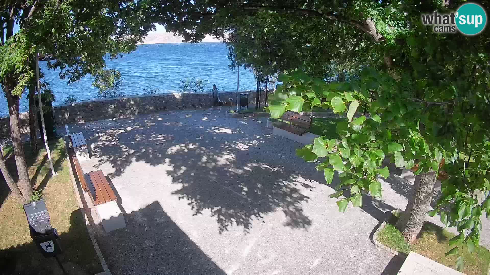 Senj Live Cam – Writers’ Park and the Velebit Channel