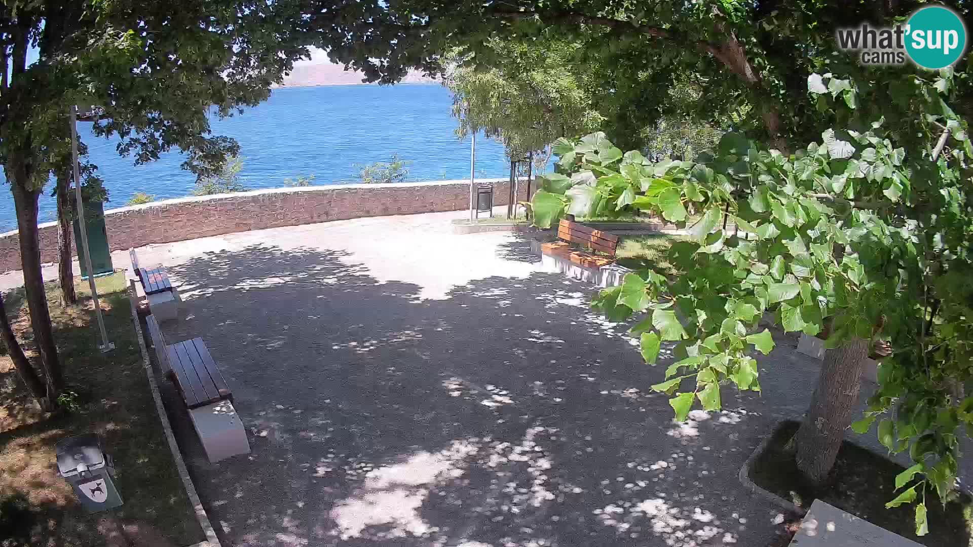 Senj Live Cam – Writers’ Park and the Velebit Channel