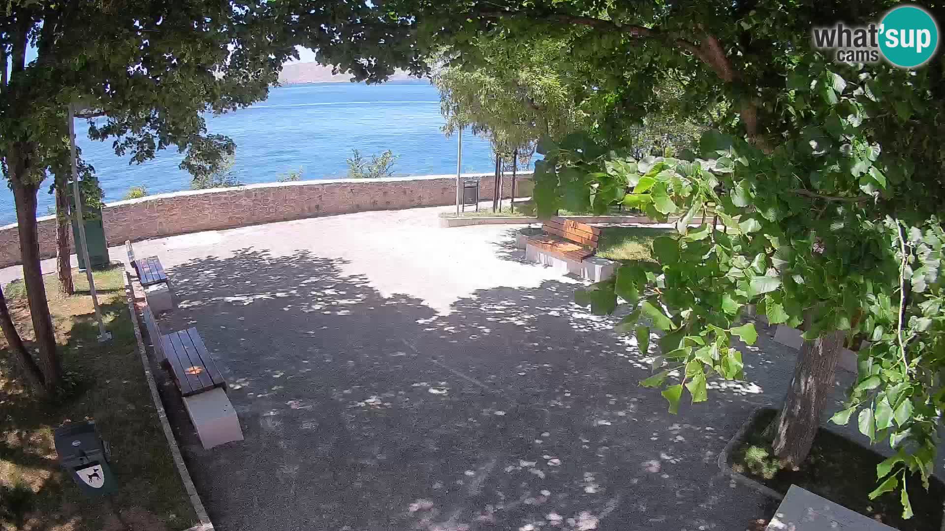 Senj Live Cam – Writers’ Park and the Velebit Channel