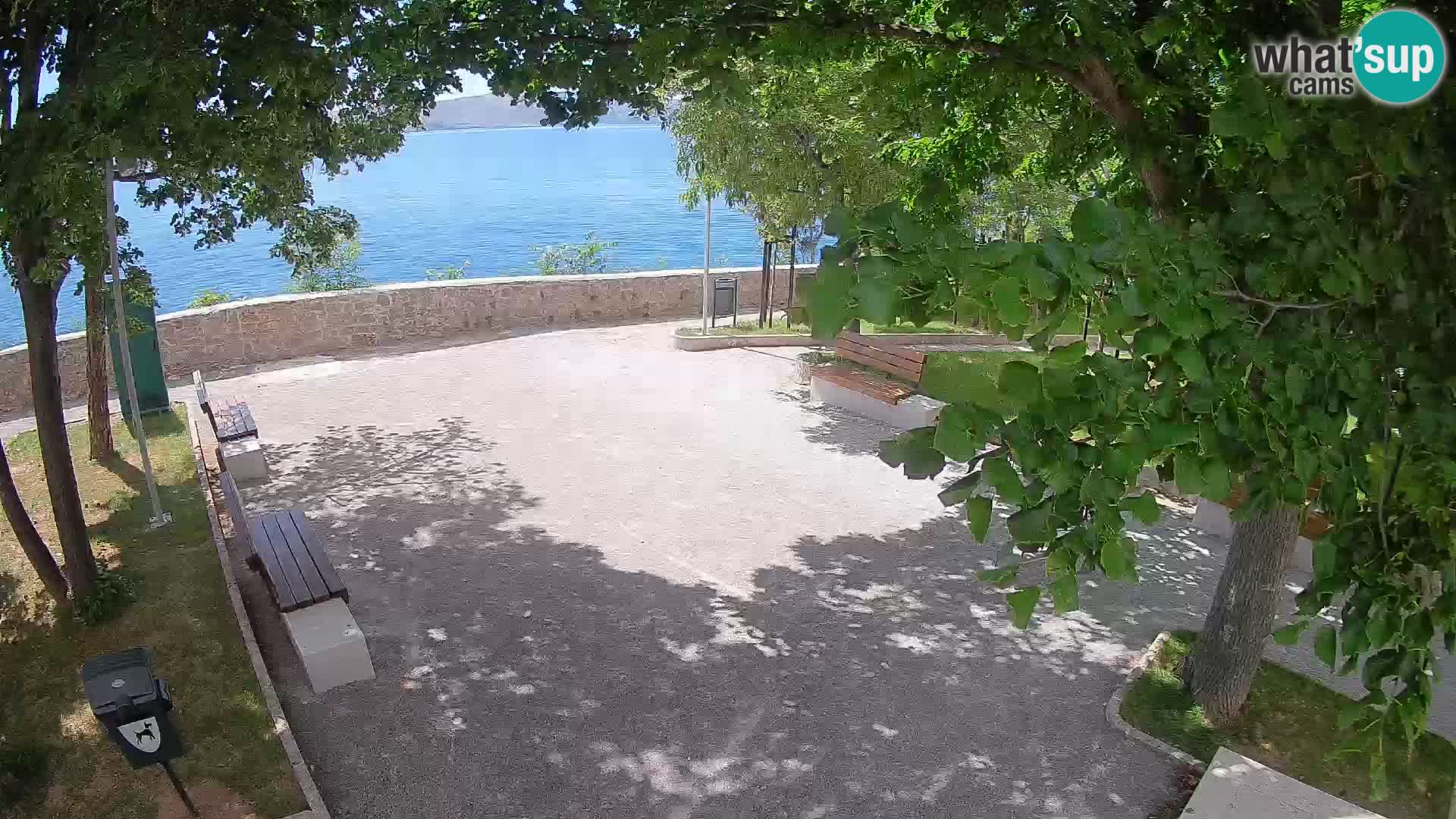 Senj Live Cam – Writers’ Park and the Velebit Channel