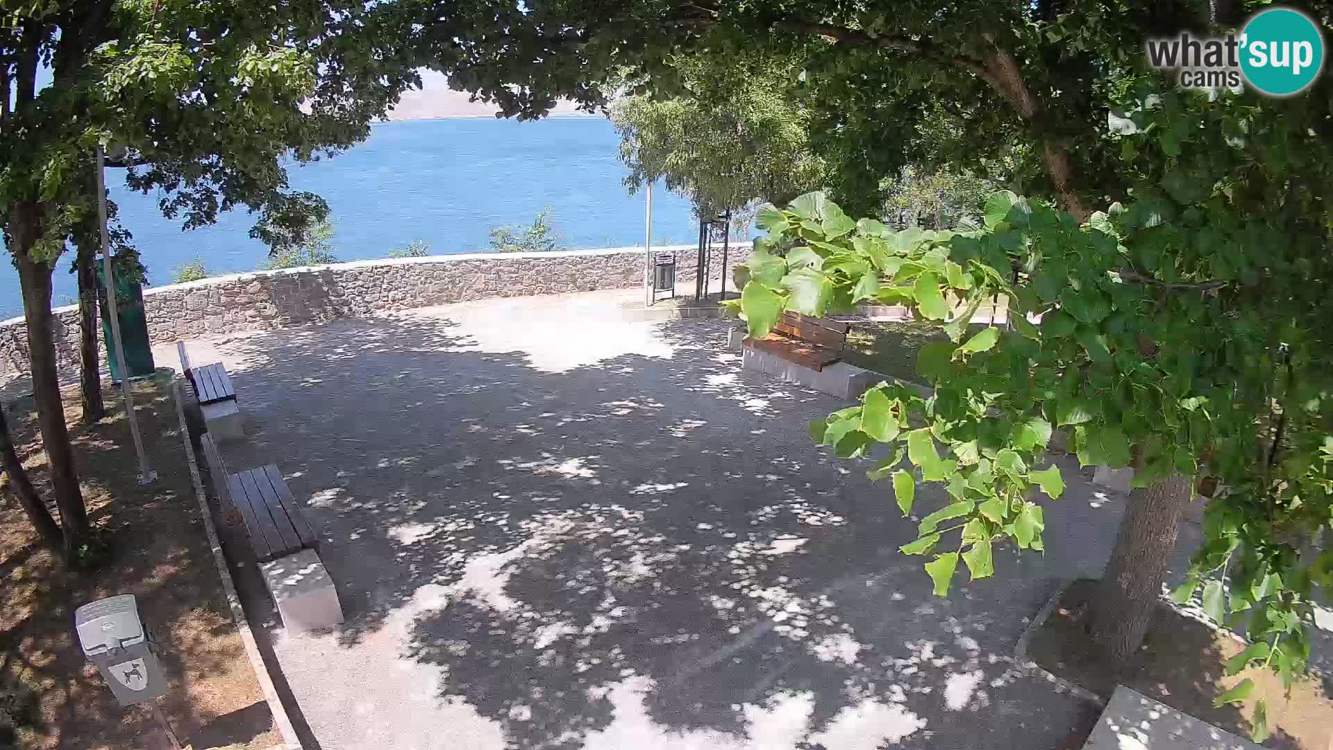 Senj Live Webcam – Schriftstellerpark und Velebit-Kanal
