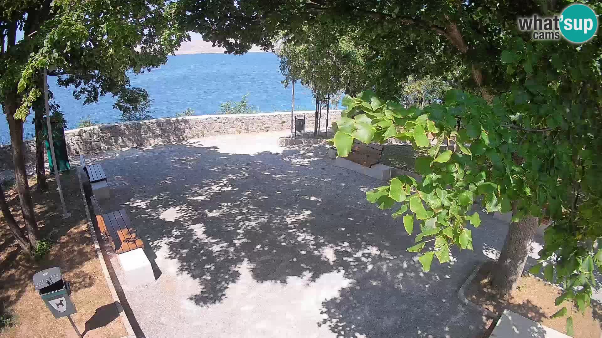 Senj Live Cam – Writers’ Park and the Velebit Channel