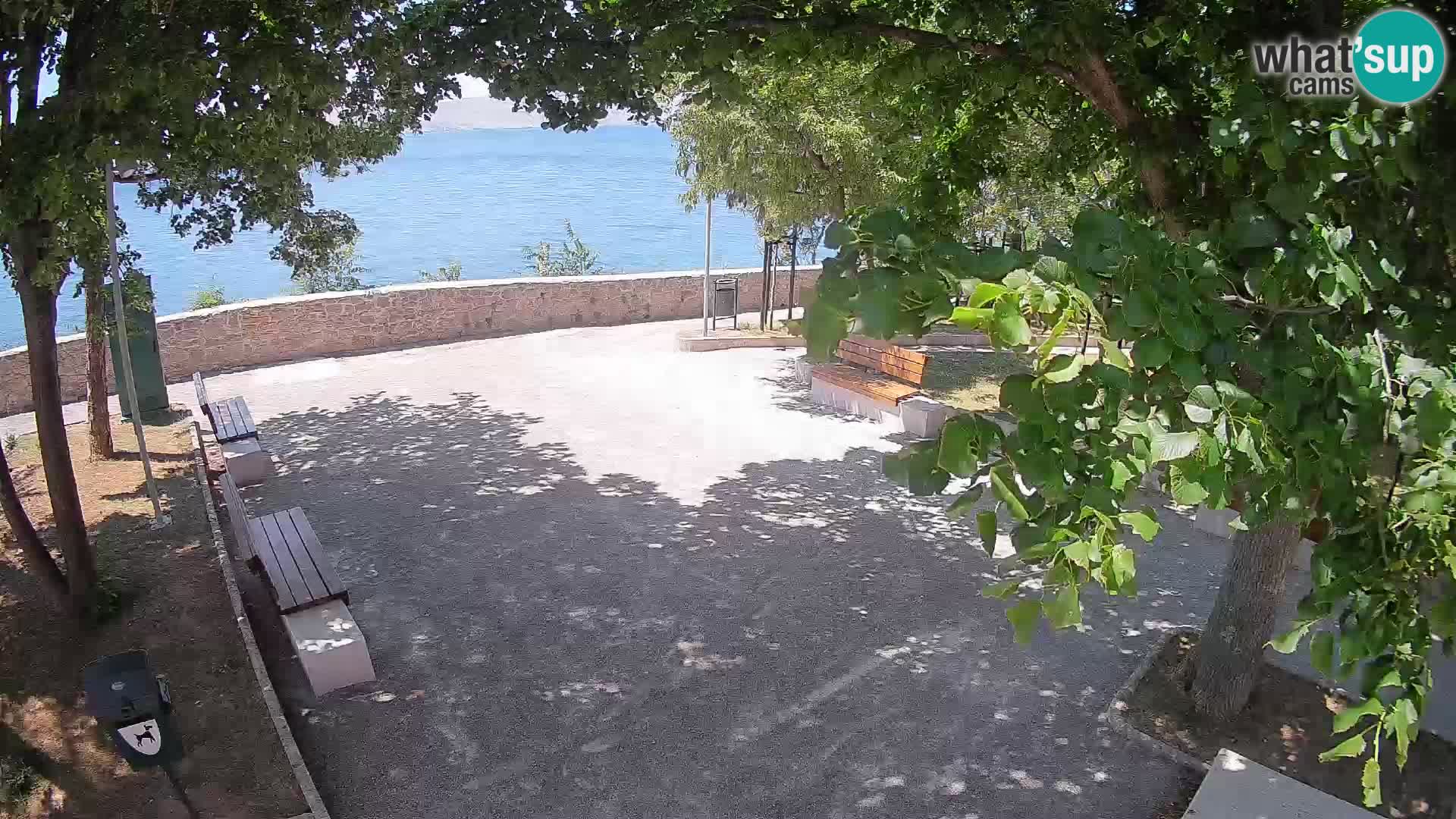 Senj Live Cam – Writers’ Park and the Velebit Channel