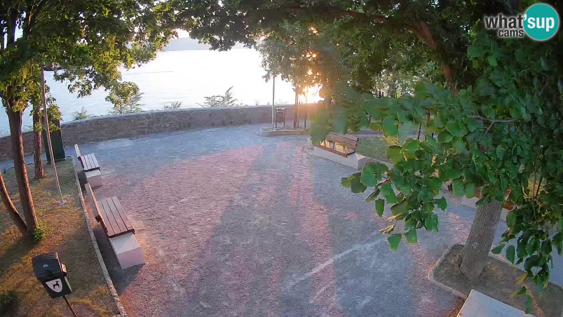 Senj Live Cam – Writers’ Park and the Velebit Channel