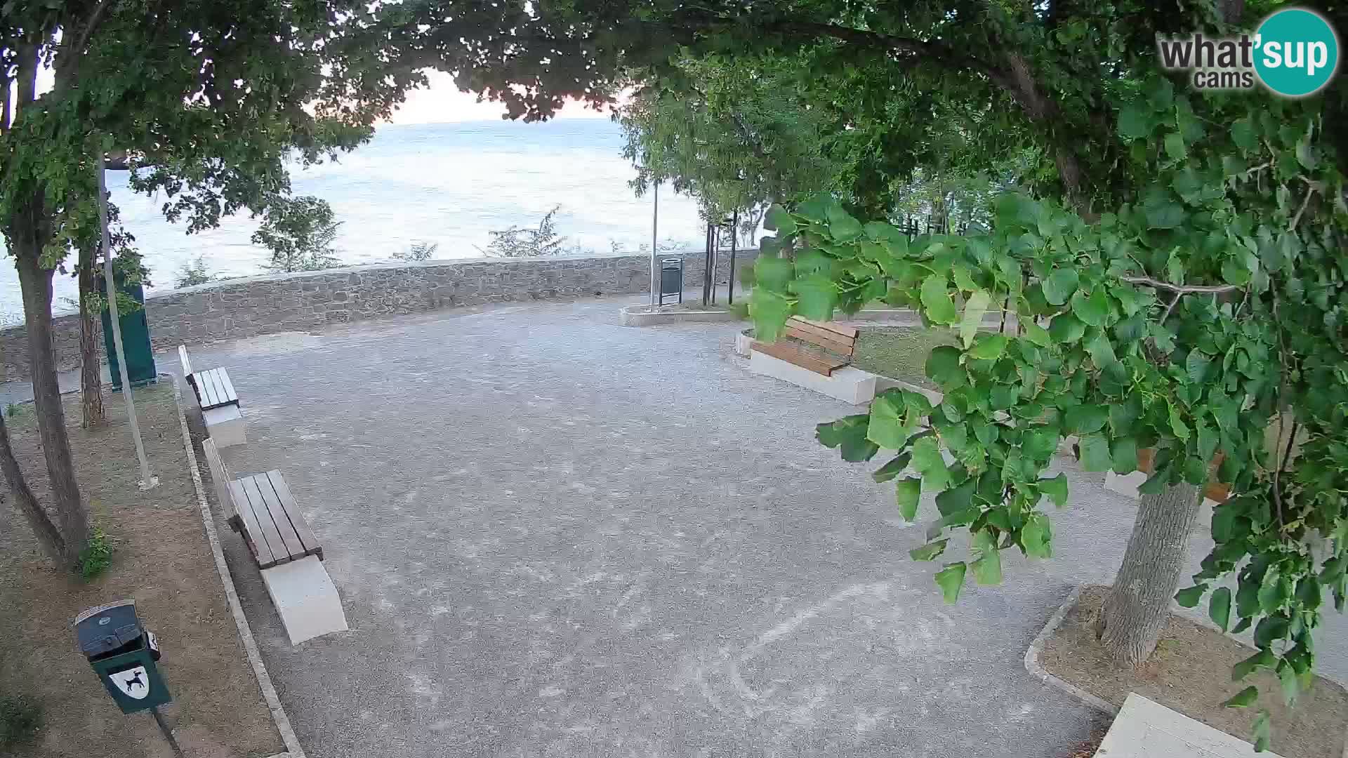 Senj Live Cam – Writers’ Park and the Velebit Channel