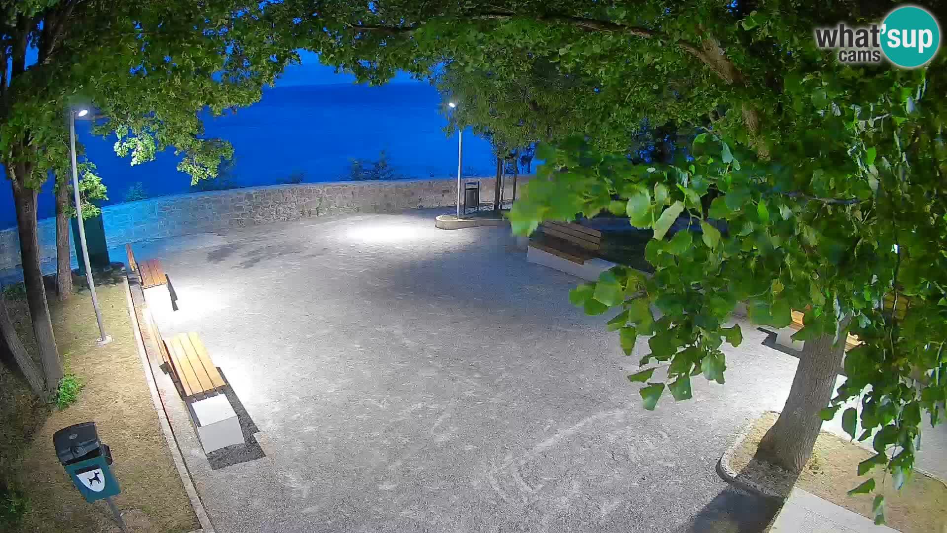 Senj Live Webcam – Schriftstellerpark und Velebit-Kanal