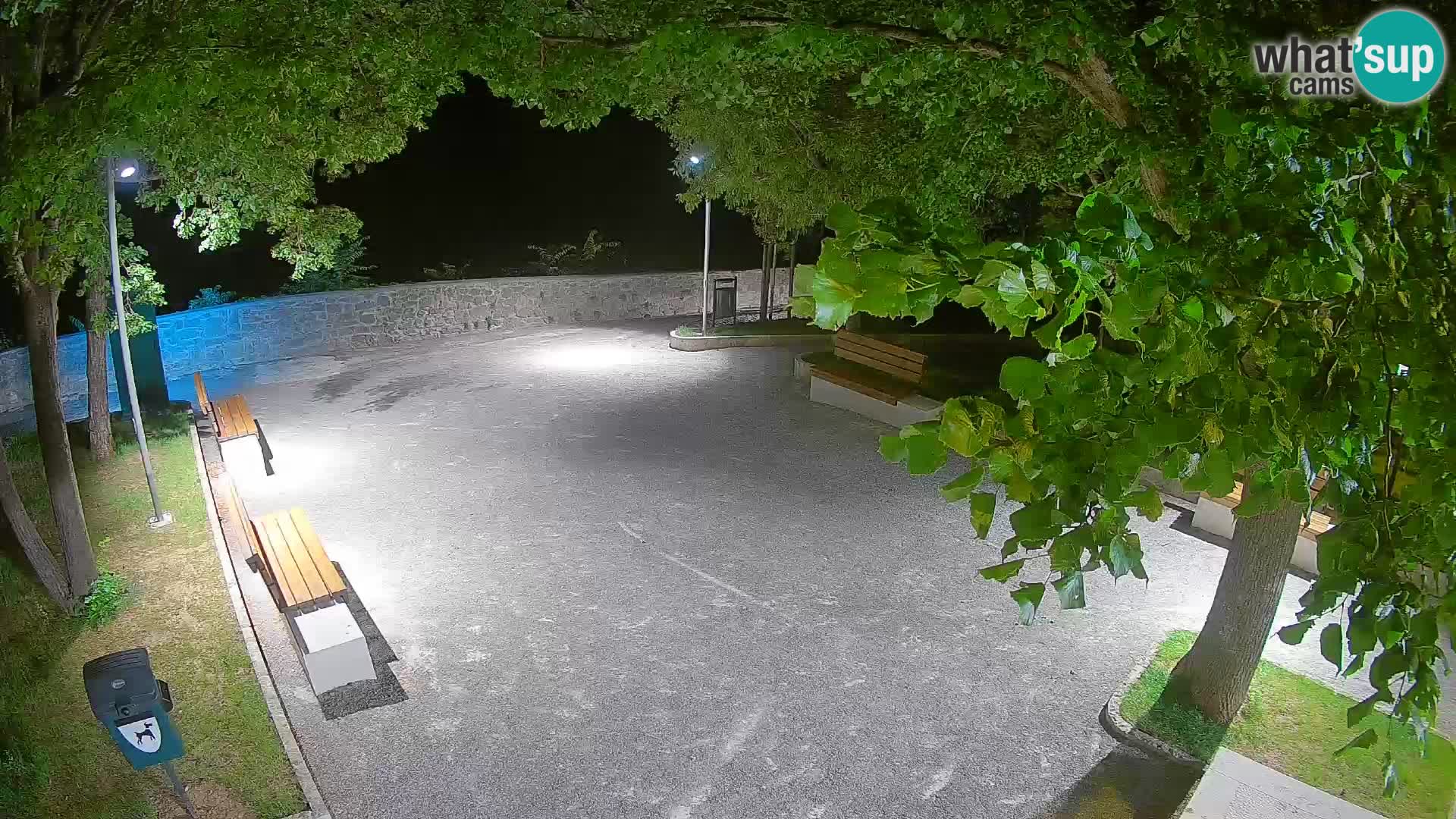 Senj Live Webcam – Schriftstellerpark und Velebit-Kanal
