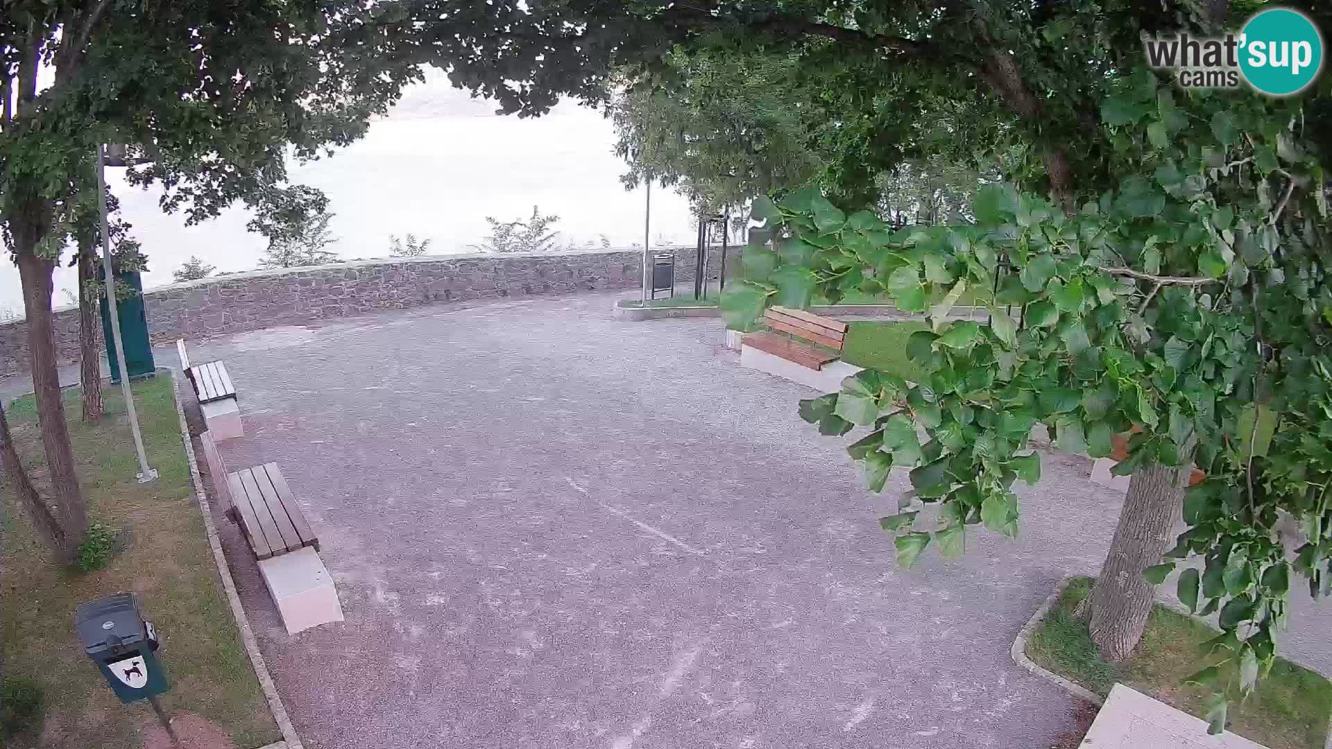 Senj Live Cam – Writers’ Park and the Velebit Channel