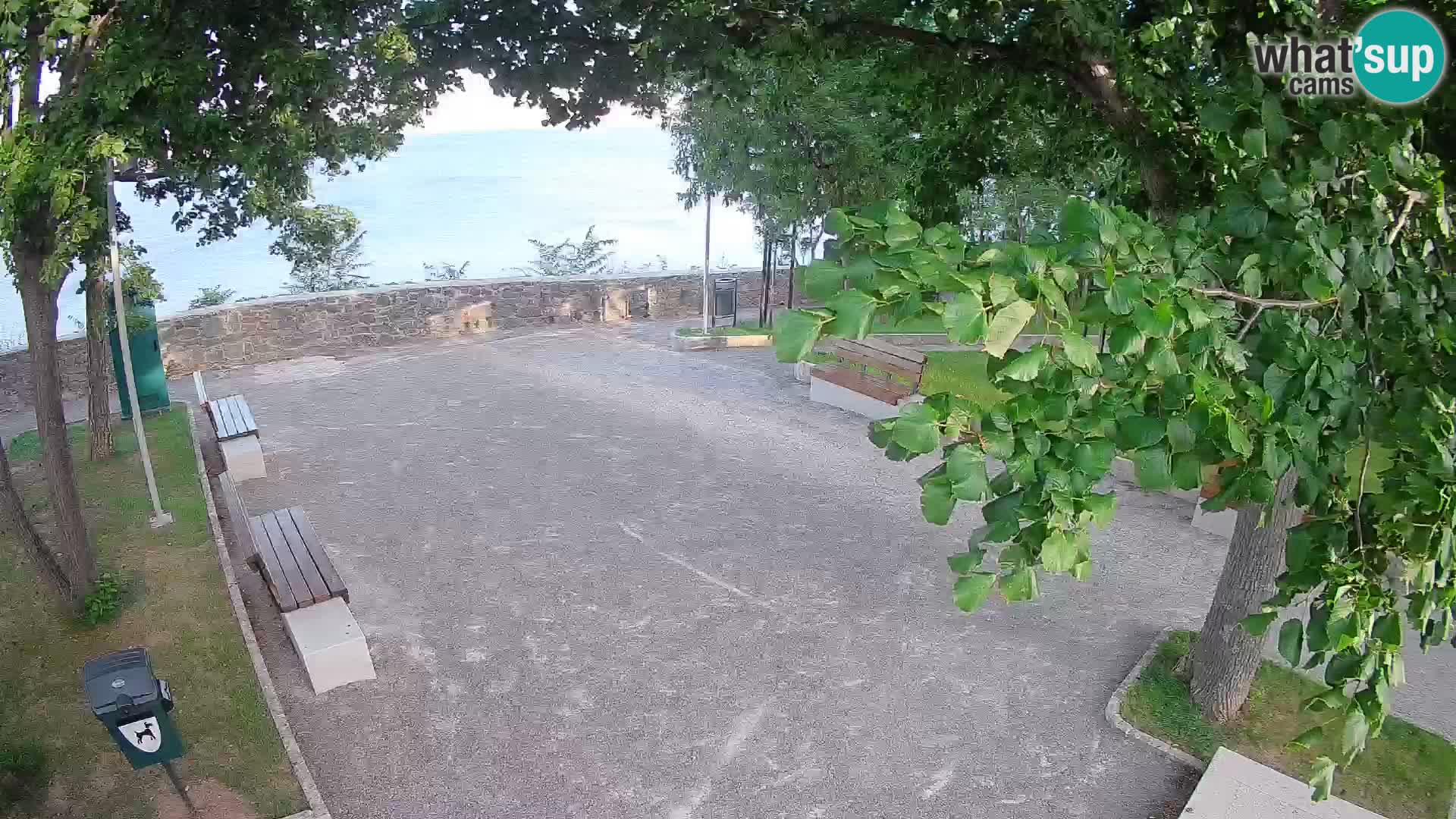 Senj Live Cam – Writers’ Park and the Velebit Channel