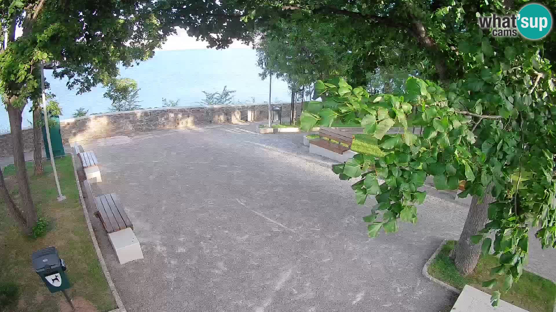 Senj Live Cam – Writers’ Park and the Velebit Channel