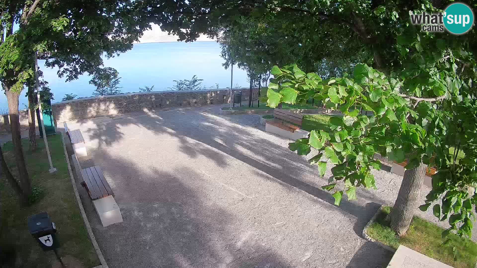Senj Live Webcam – Schriftstellerpark und Velebit-Kanal