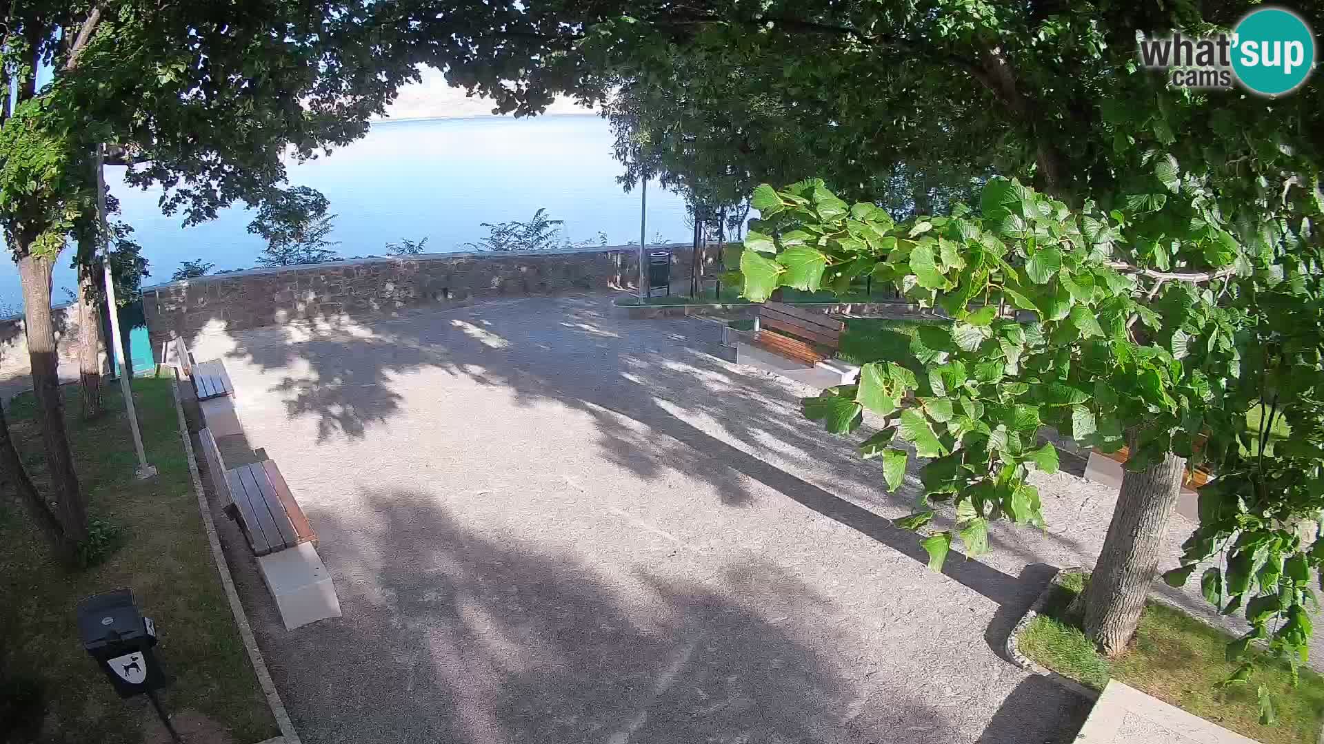 Senj Live Webcam – Schriftstellerpark und Velebit-Kanal