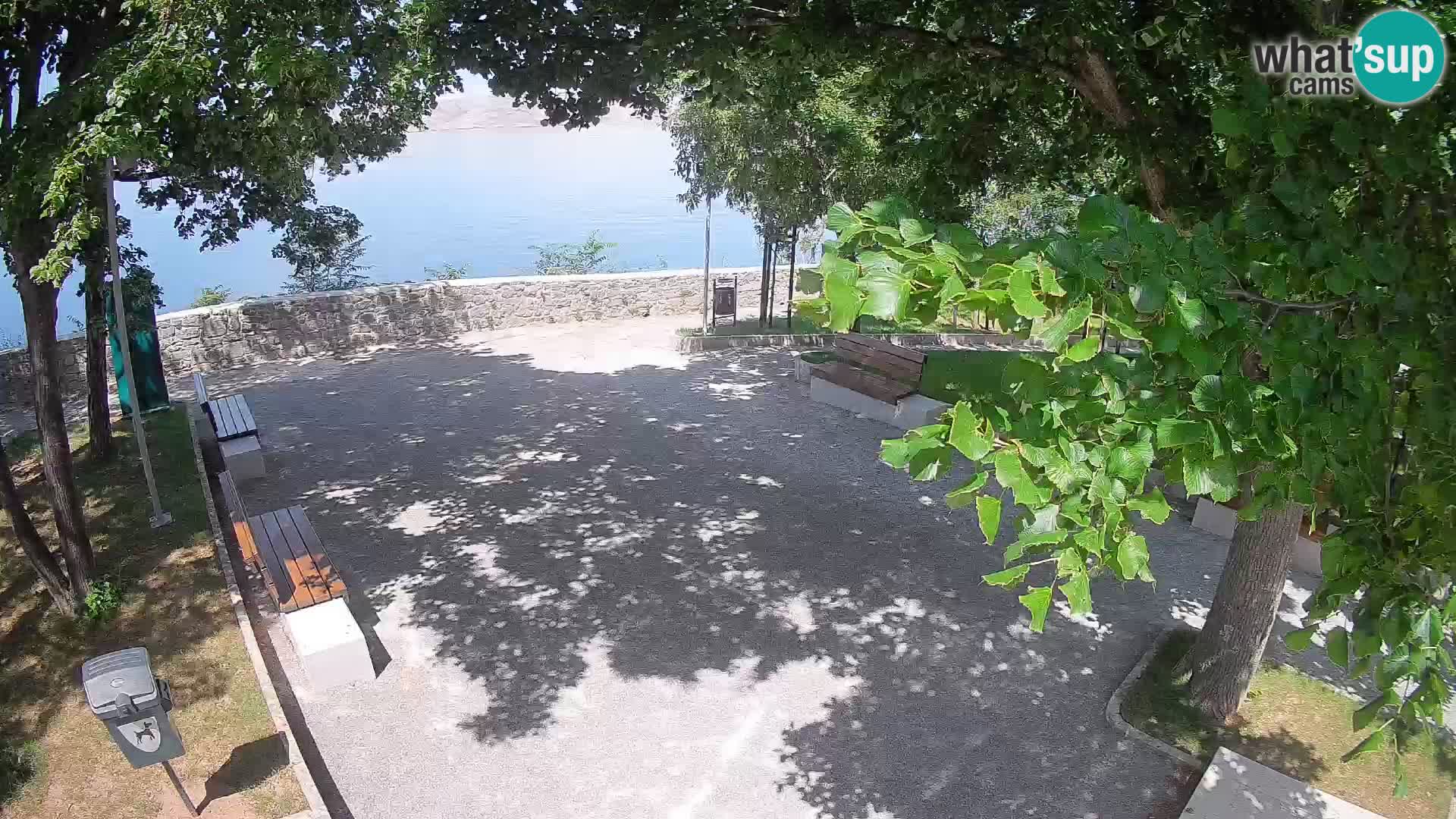 Senj Live Webcam – Schriftstellerpark und Velebit-Kanal