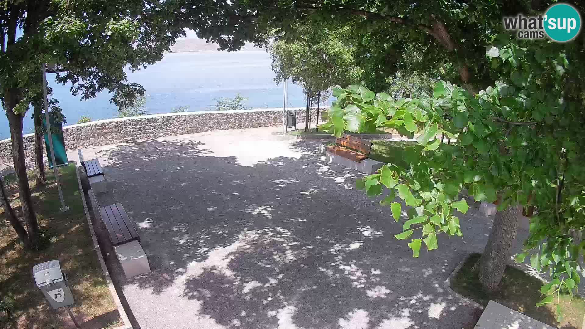 Senj Live Webcam – Schriftstellerpark und Velebit-Kanal