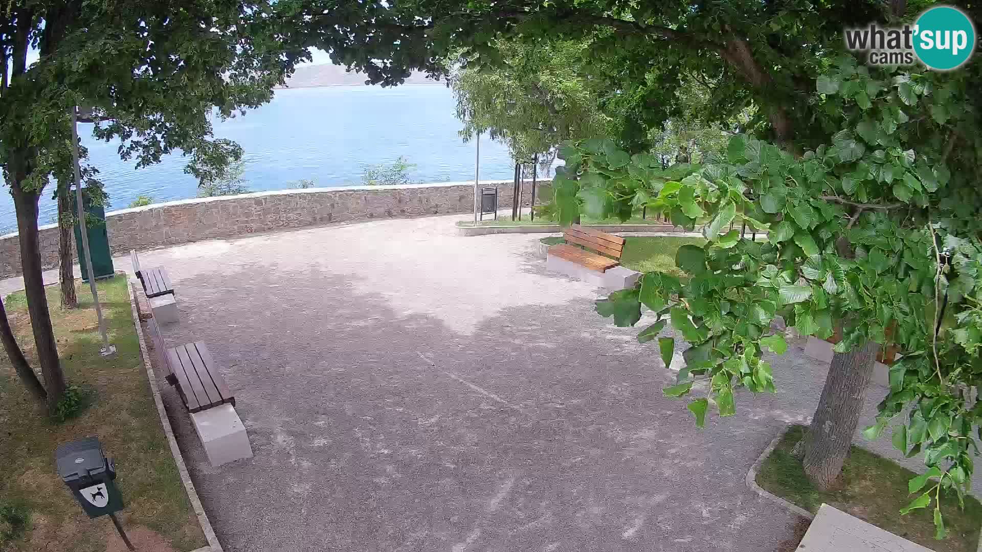 Senj Live Webcam – Schriftstellerpark und Velebit-Kanal