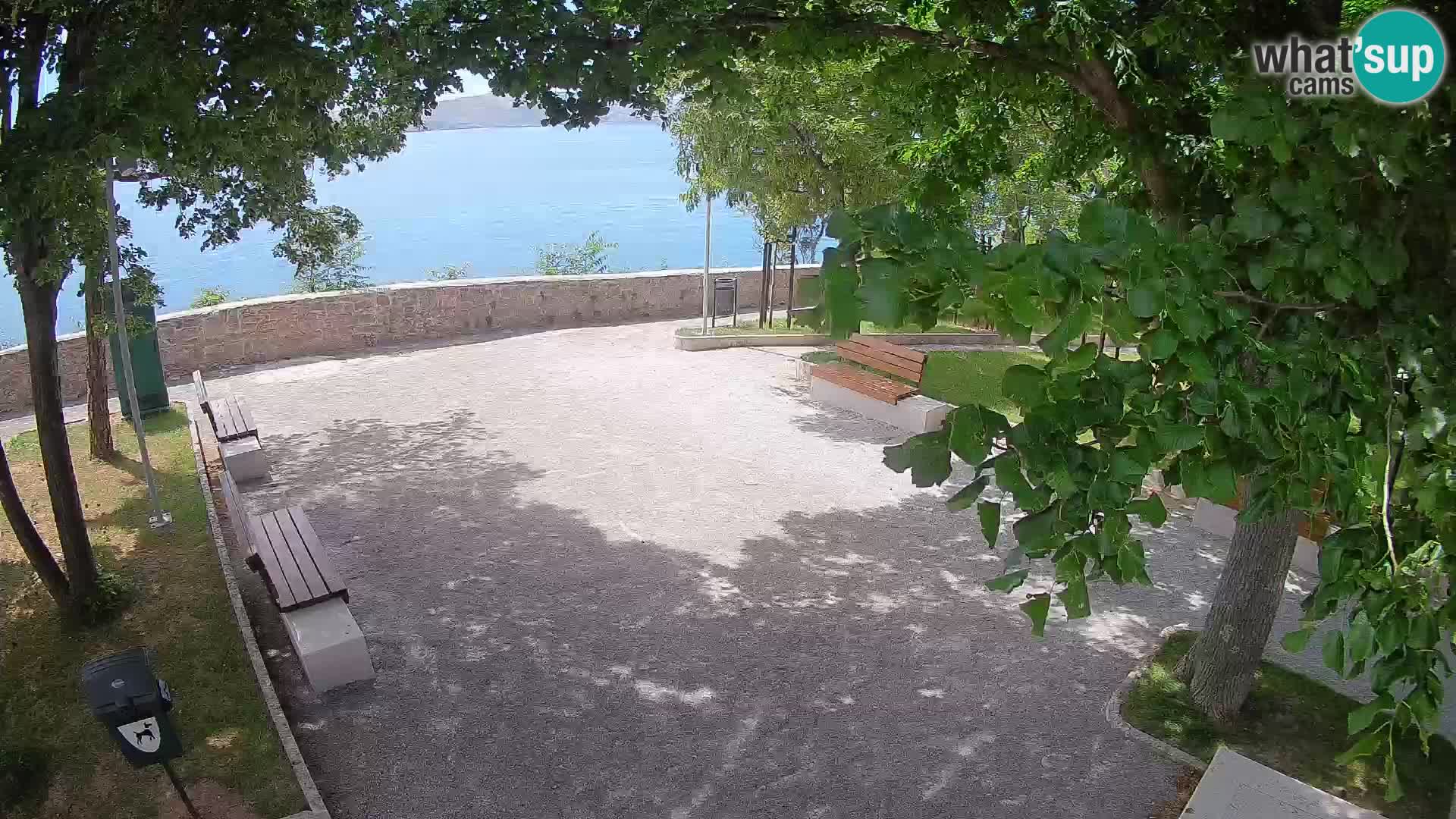 Senj Live Webcam – Schriftstellerpark und Velebit-Kanal