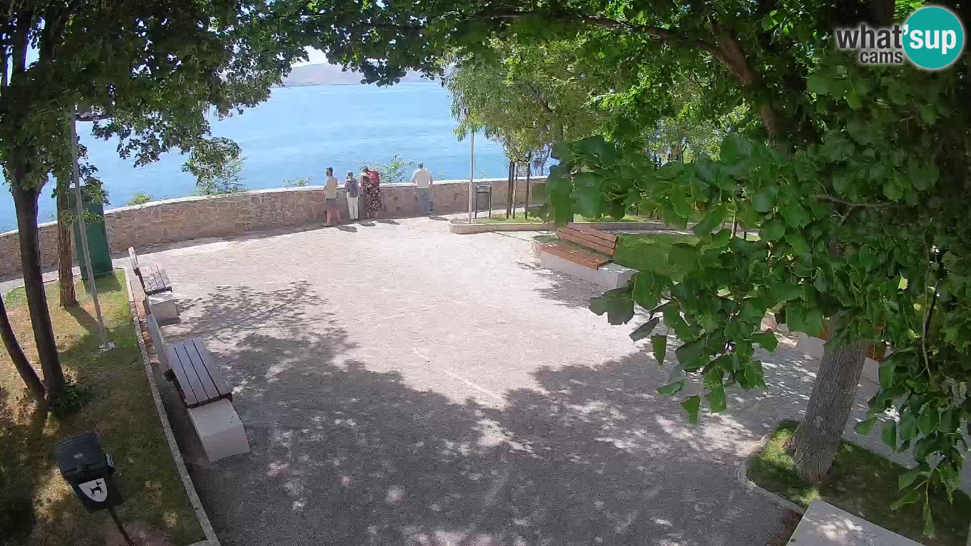 Senj Live Cam – Writers’ Park and the Velebit Channel