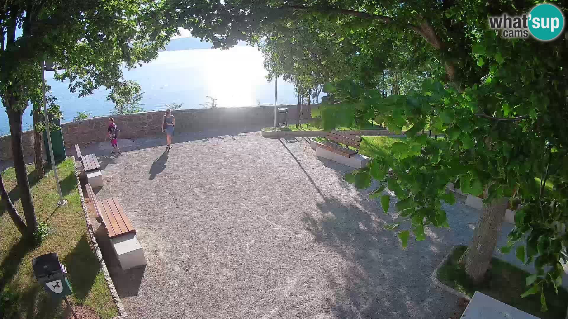 Senj Live Webcam – Schriftstellerpark und Velebit-Kanal