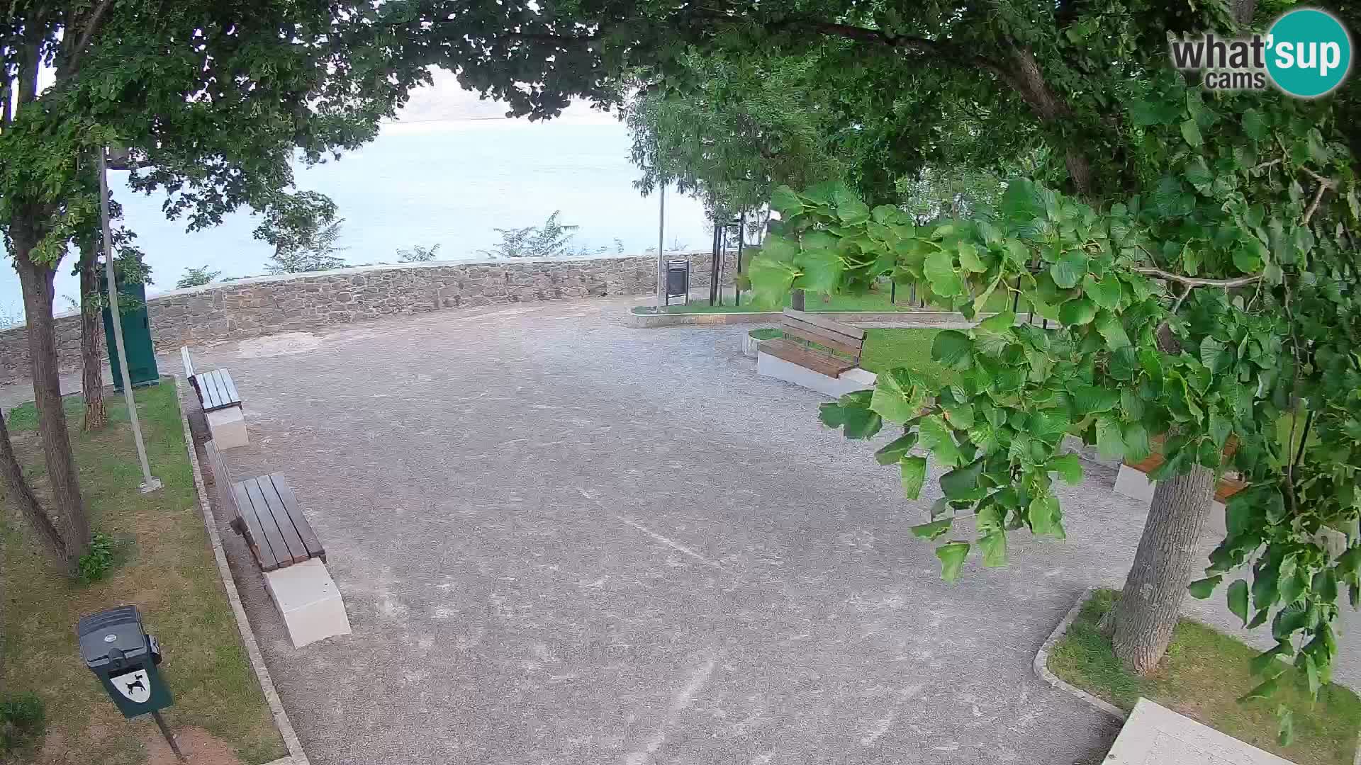 Senj Live Webcam – Schriftstellerpark und Velebit-Kanal