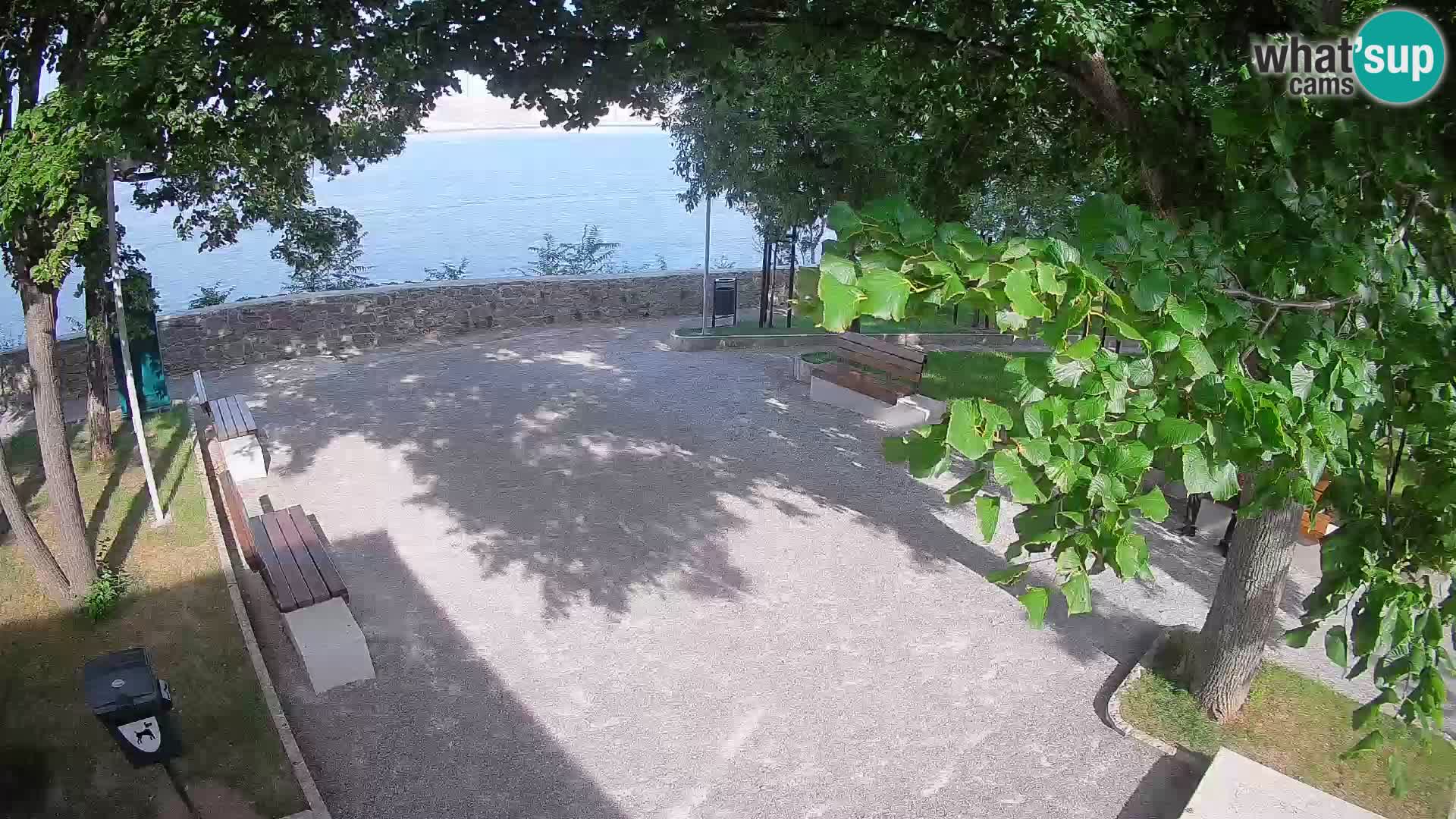 Senj Live Webcam – Schriftstellerpark und Velebit-Kanal
