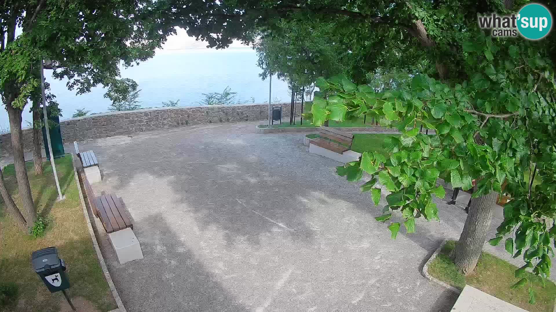Senj Live Webcam – Schriftstellerpark und Velebit-Kanal