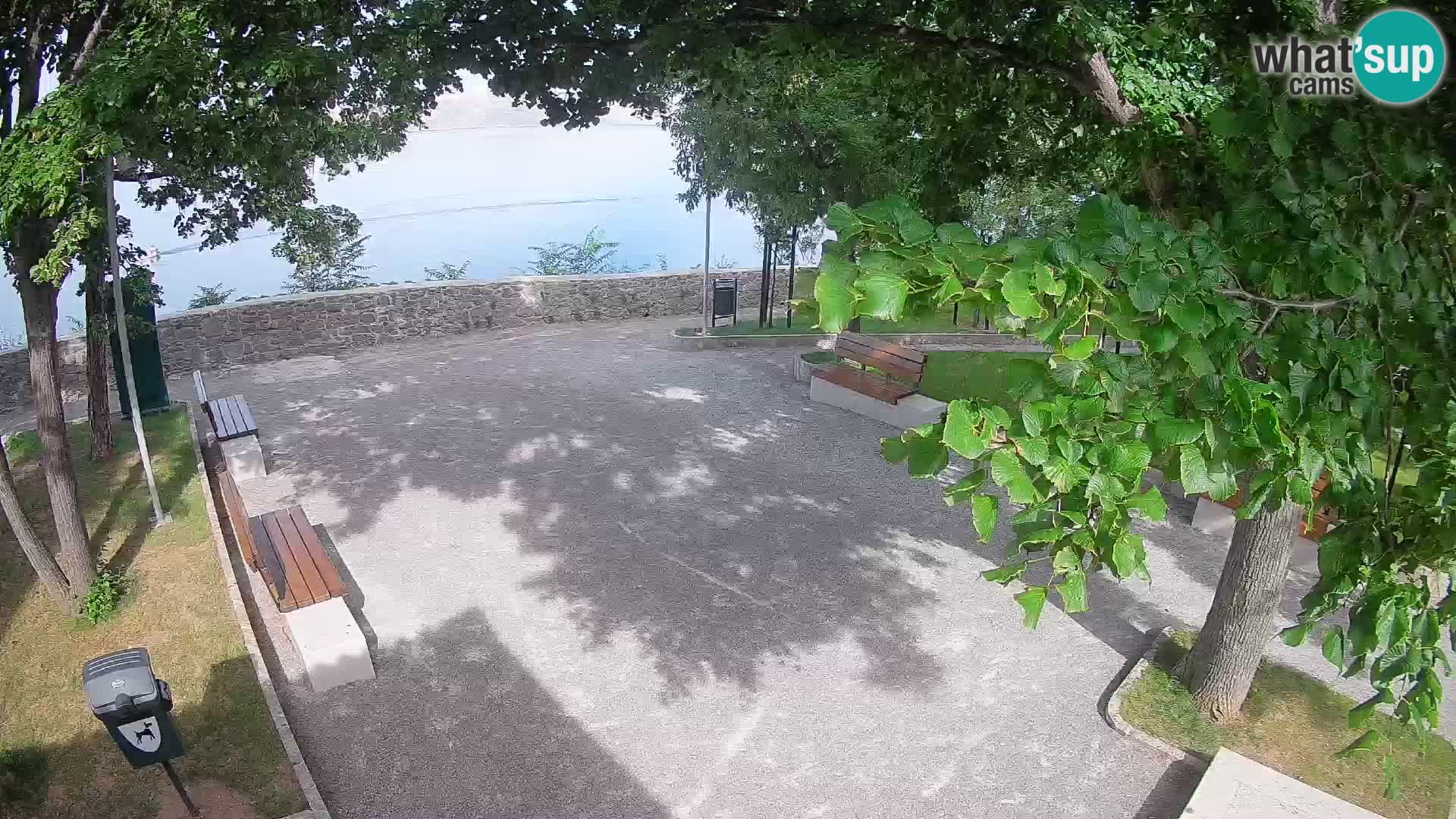 Senj Live Cam – Writers’ Park and the Velebit Channel