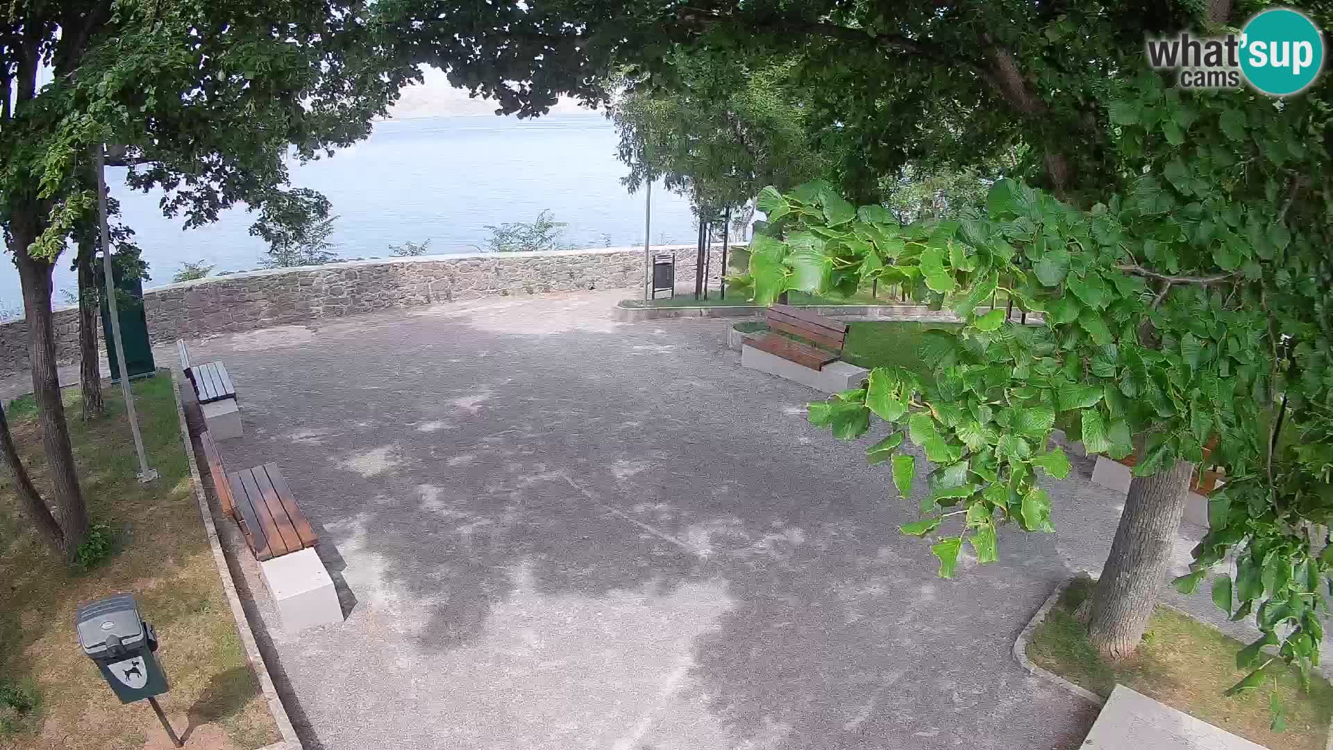Senj Live Cam – Writers’ Park and the Velebit Channel