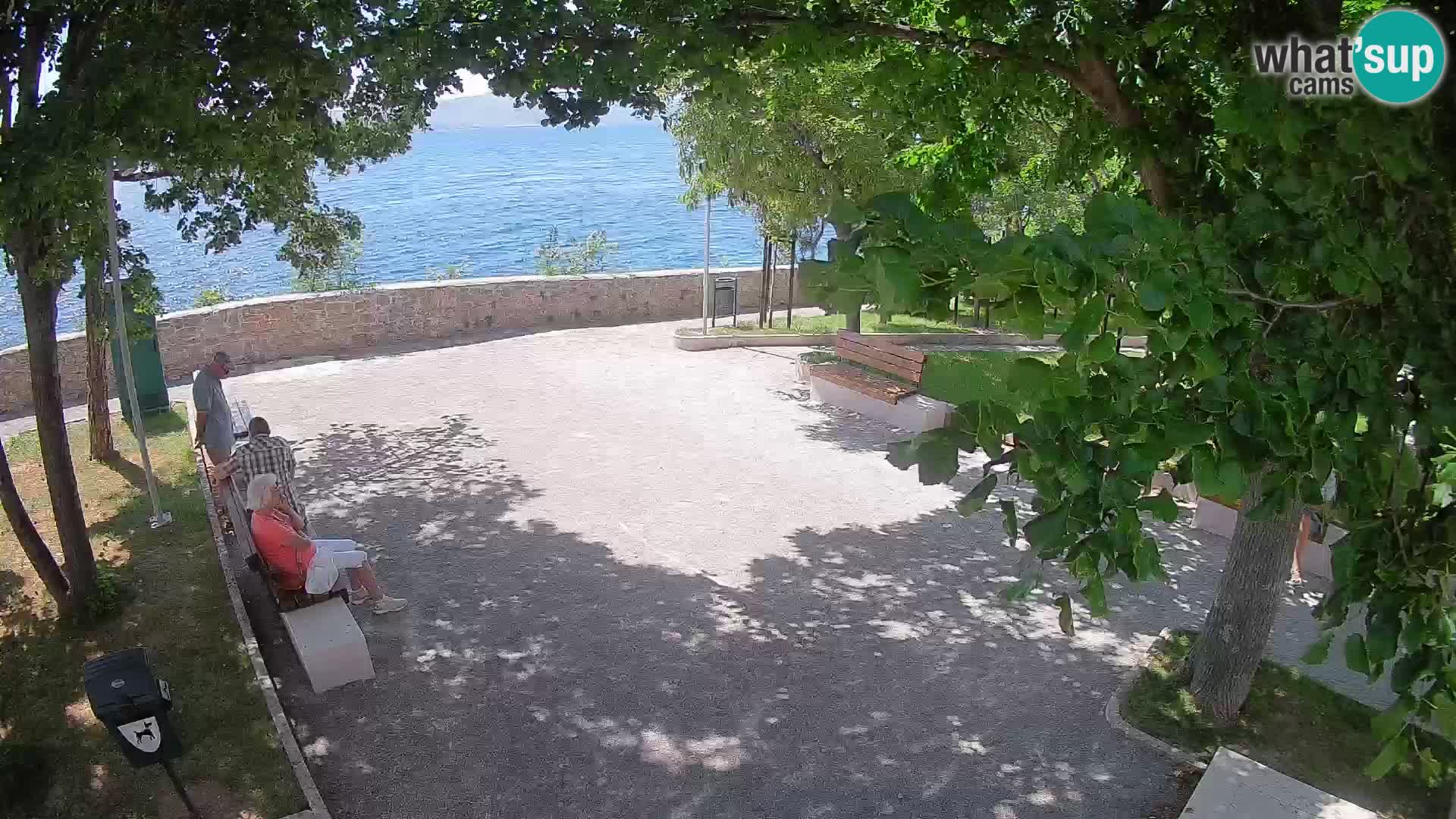 Webcam Senj en direct – Parc des Écrivains et canal du Velebit