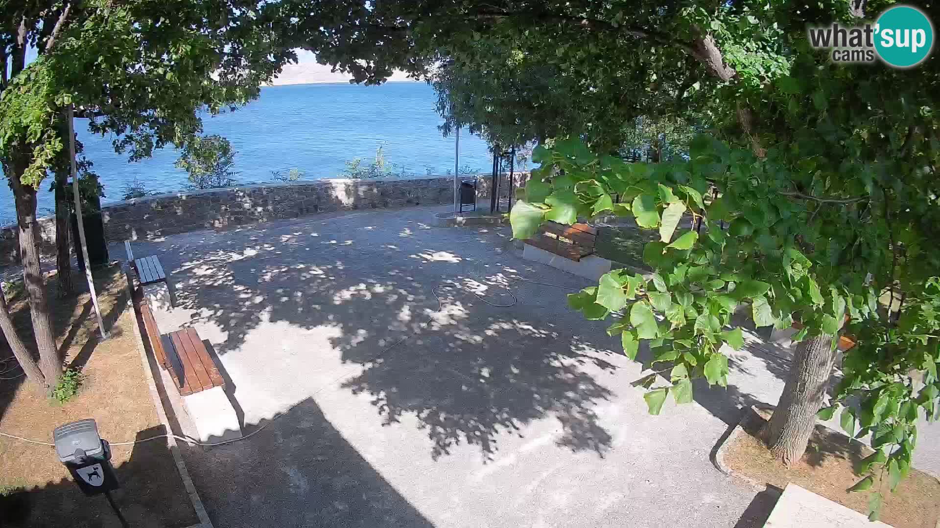 Senj Live Cam – Writers’ Park and the Velebit Channel