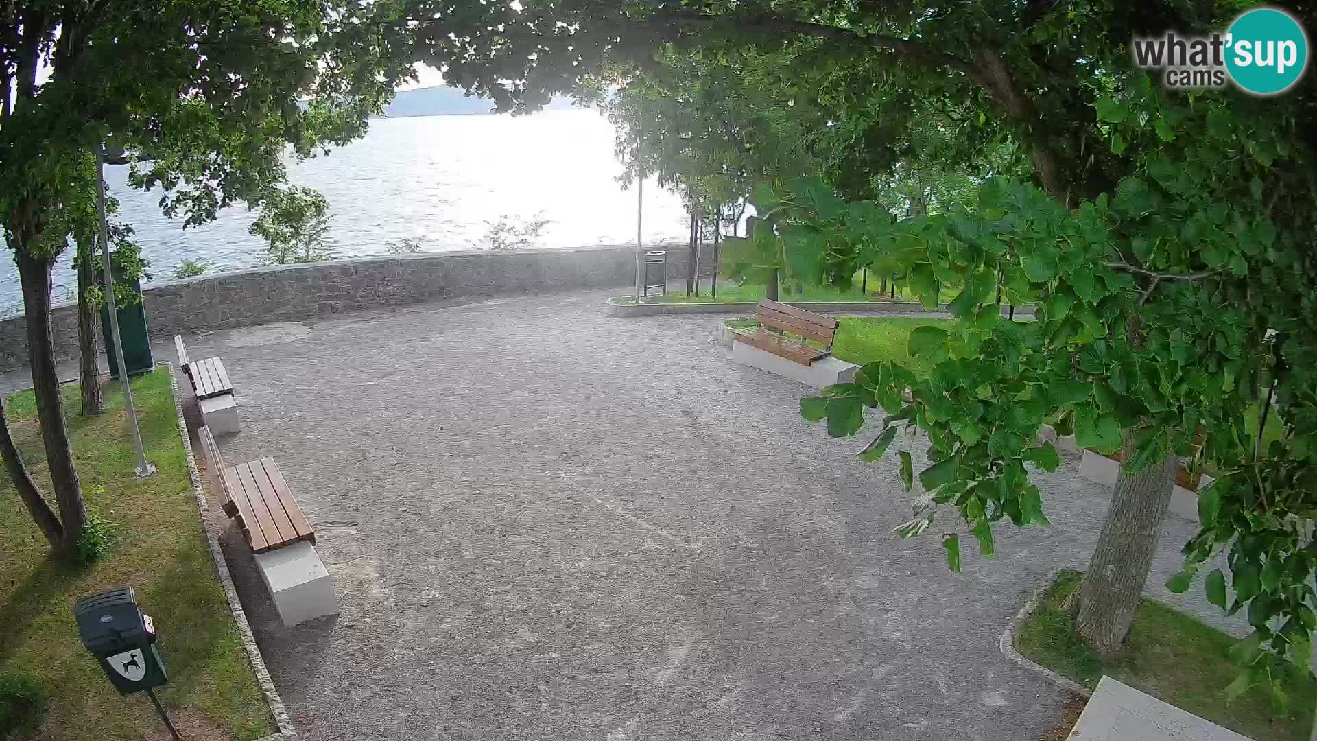 Senj Live Webcam – Schriftstellerpark und Velebit-Kanal