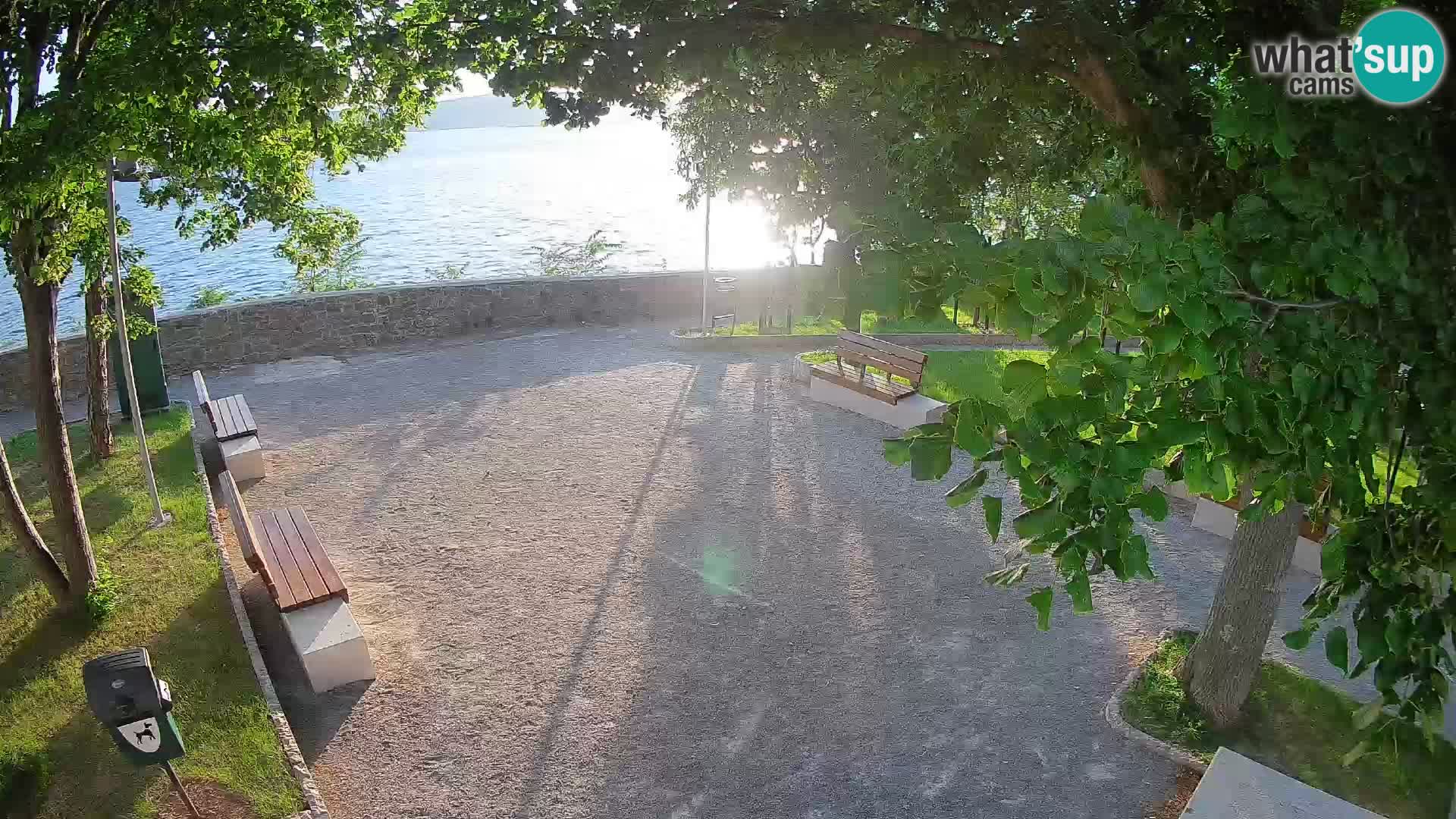 Senj Live Webcam – Schriftstellerpark und Velebit-Kanal