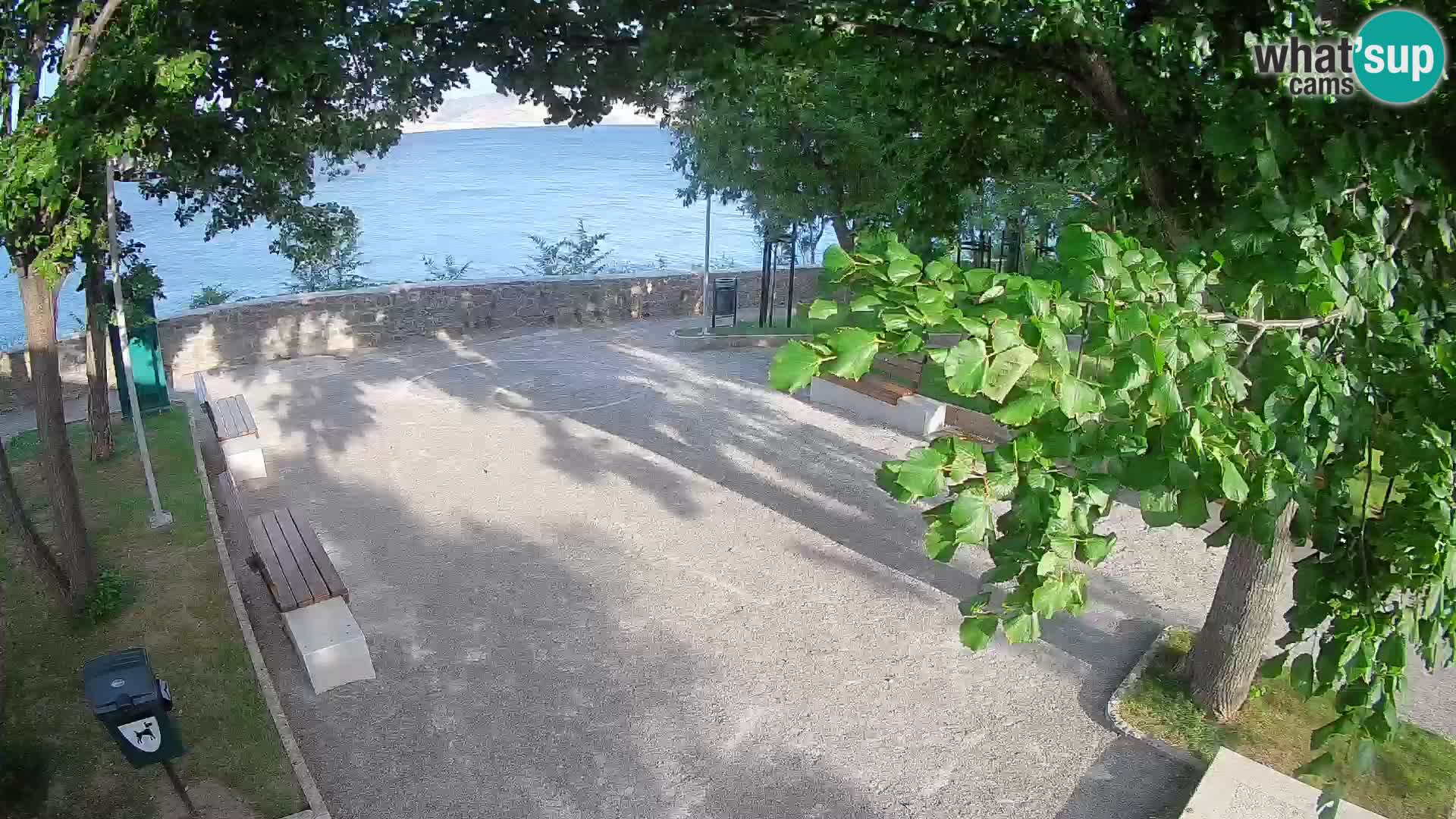 Senj Live Webcam – Schriftstellerpark und Velebit-Kanal