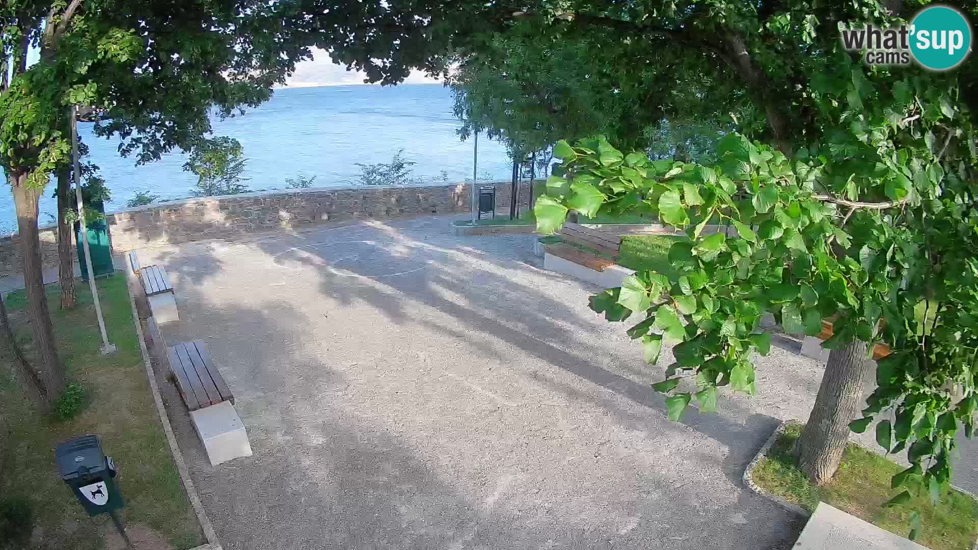 Senj Live Webcam – Schriftstellerpark und Velebit-Kanal
