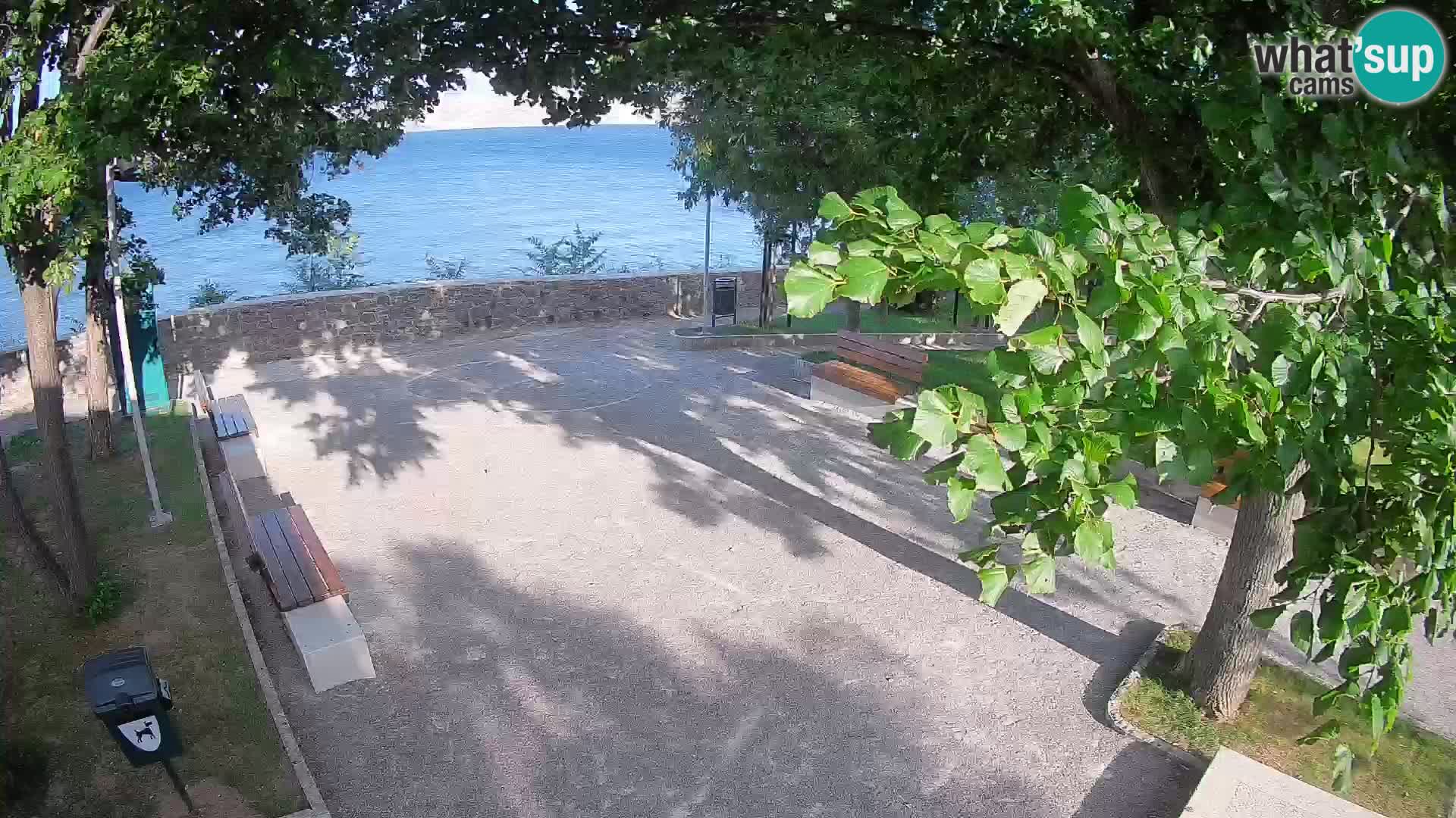Senj Live Cam – Writers’ Park and the Velebit Channel